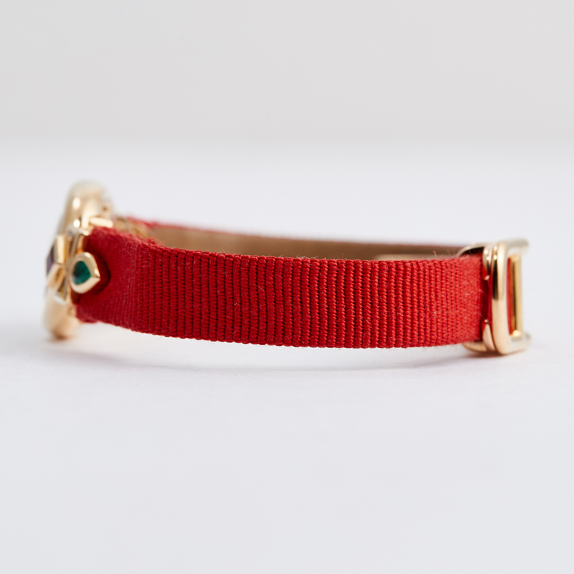 Baignoire Mini Yellow Gold Ruby & Emerald White Dial Product Image 11