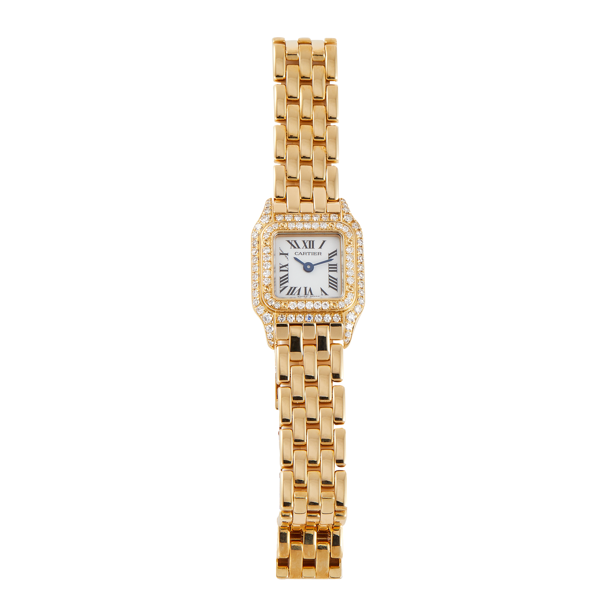 Mini Panthere Yellow Gold Diamond White Dial 17mm Product Image