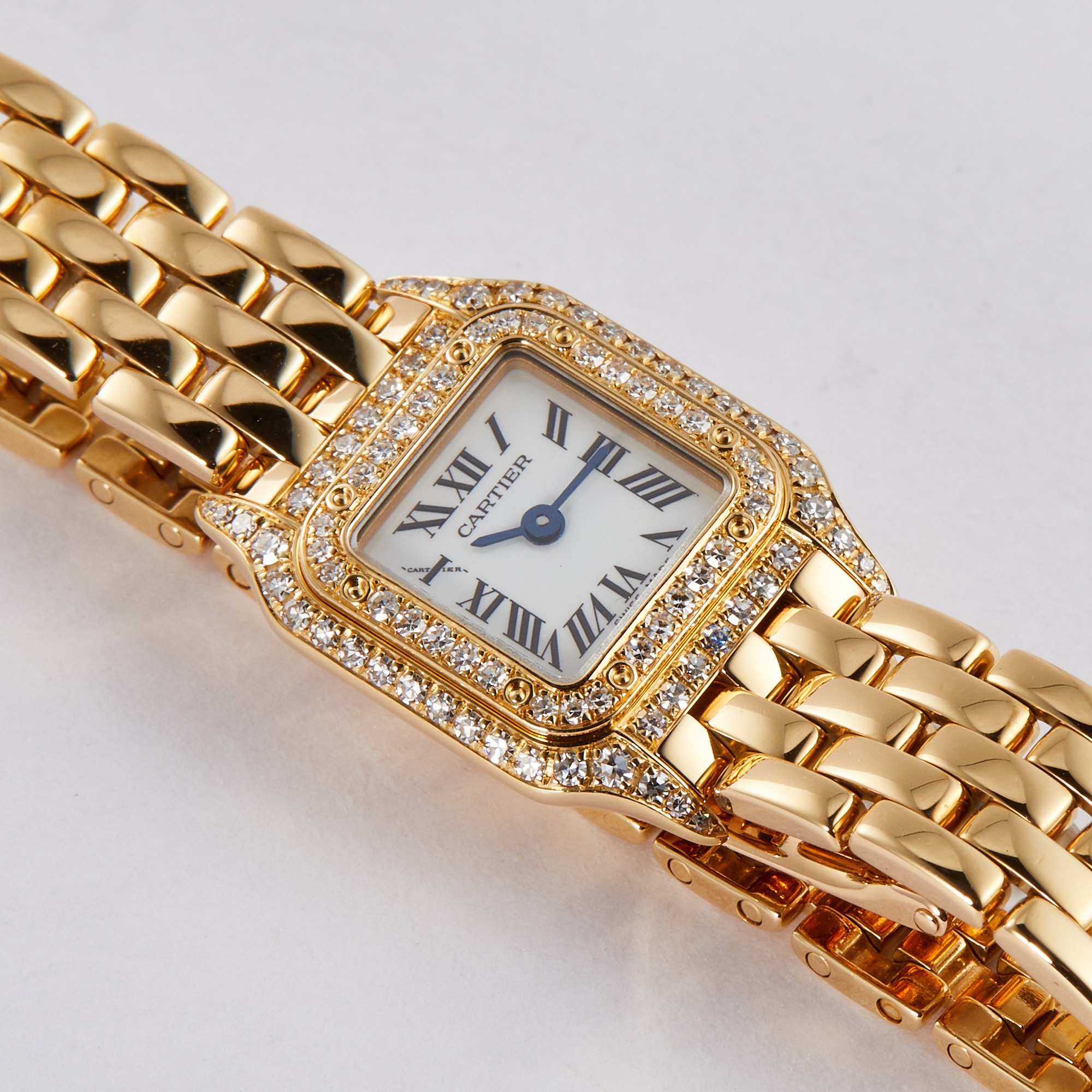 Mini Panthere Yellow Gold Diamond White Dial 17mm Product Image 1