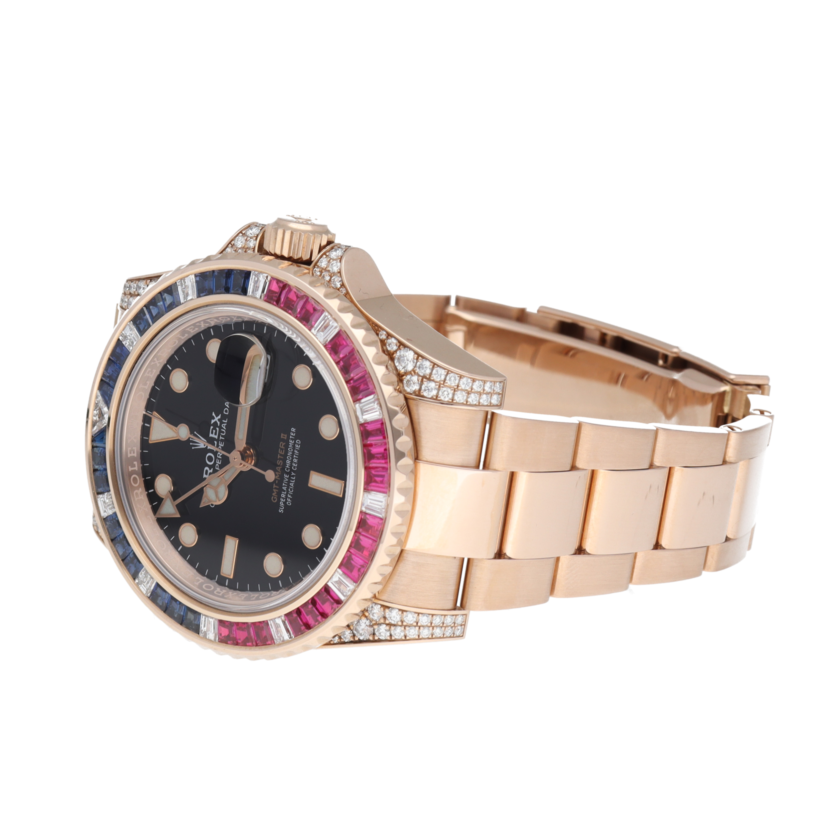 GMT-Master II Rose Gold Diamond Black Dial 40mm Product Image 3