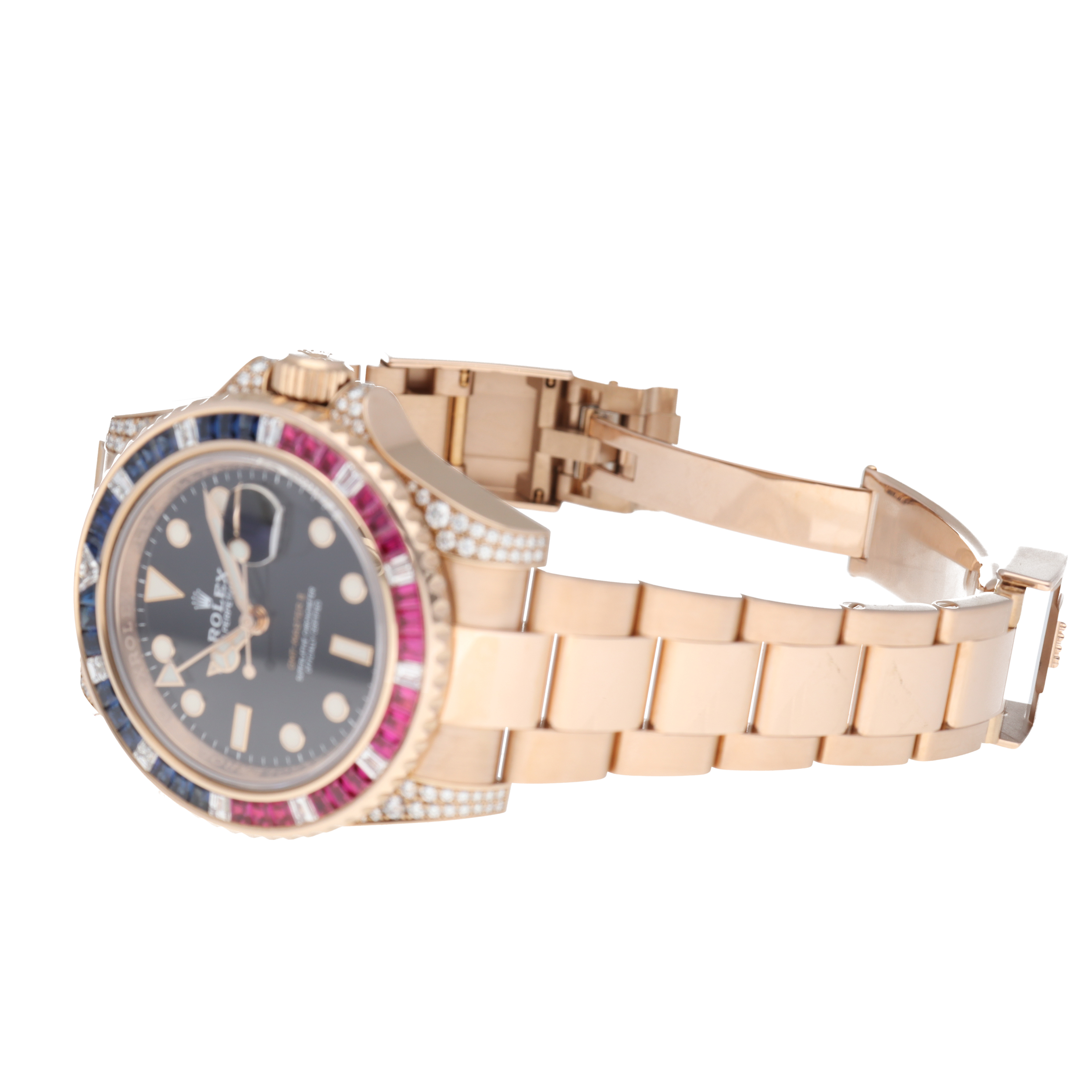 GMT-Master II Rose Gold Diamond Black Dial 40mm Product Image 5