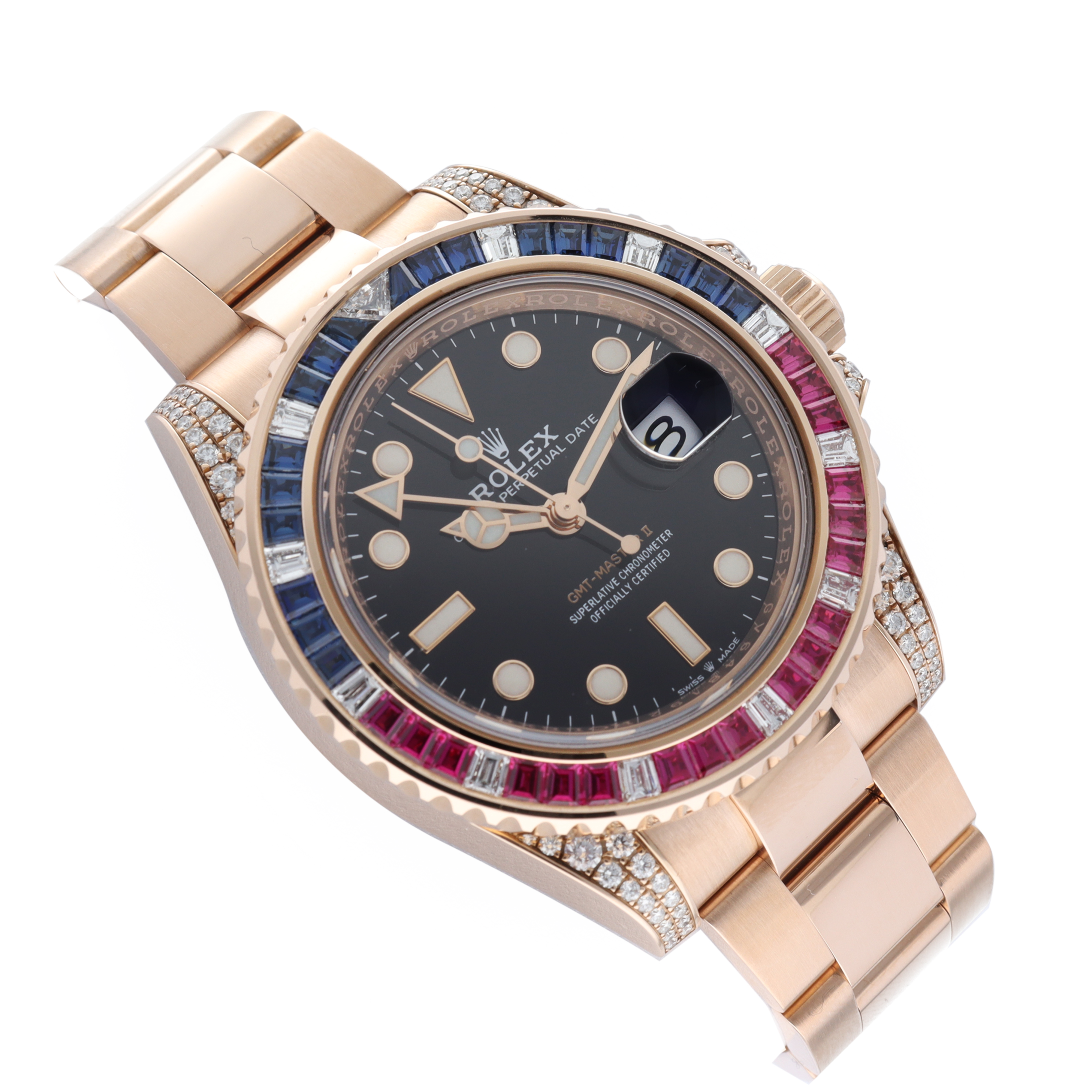 GMT-Master II Rose Gold Diamond Black Dial 40mm Product Image 2