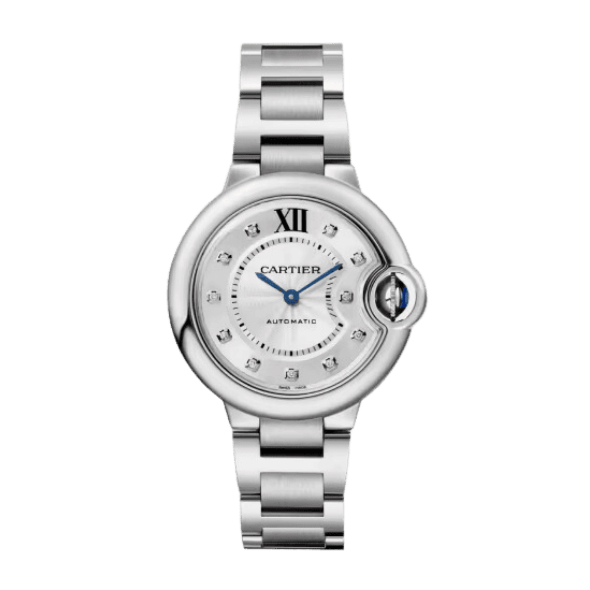 Ballon Bleu de Cartier Steel Diamond Silver Dial 33mm Product Image