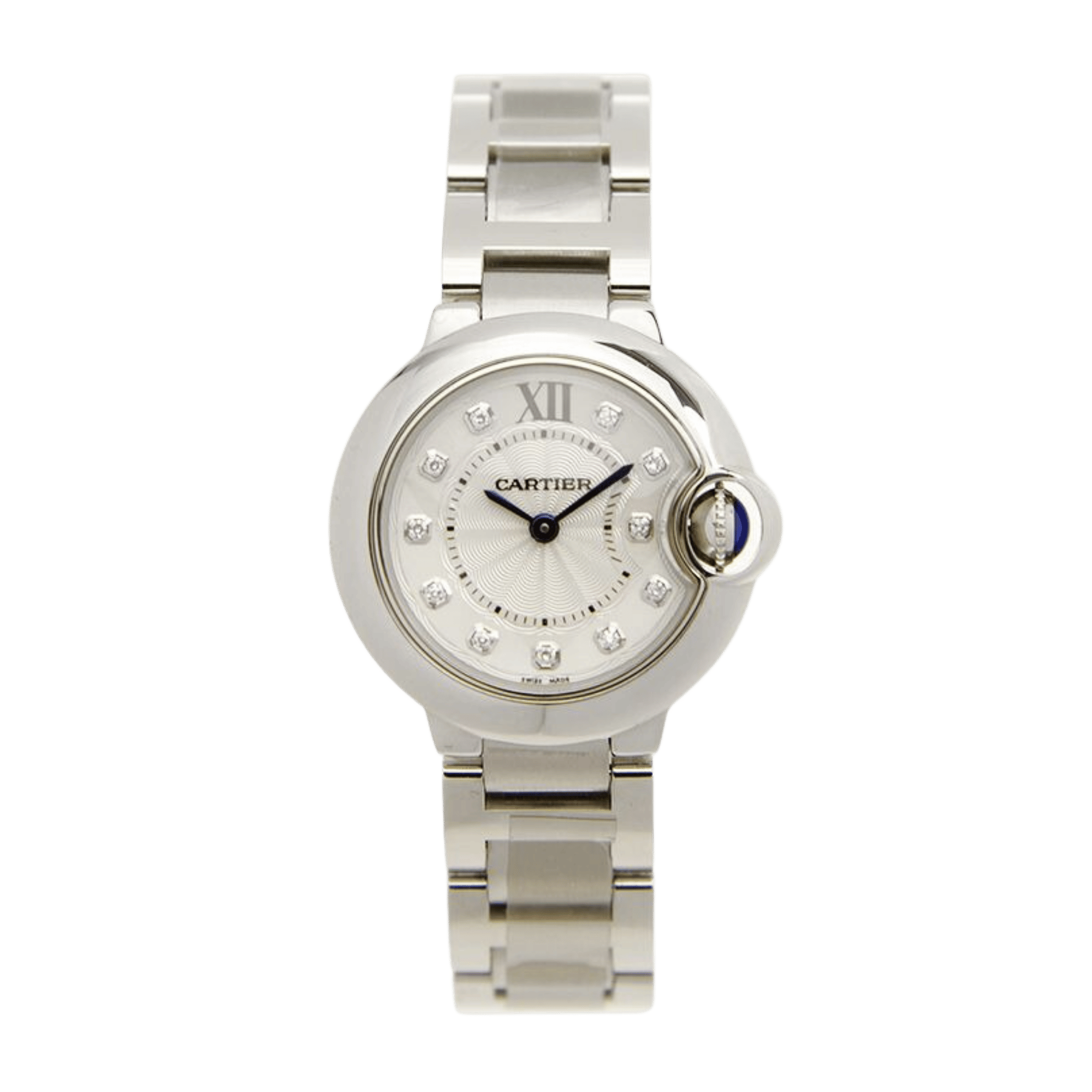 Ballon Bleu de Cartier Steel Diamond Silver Dial 28mm Product Image 1