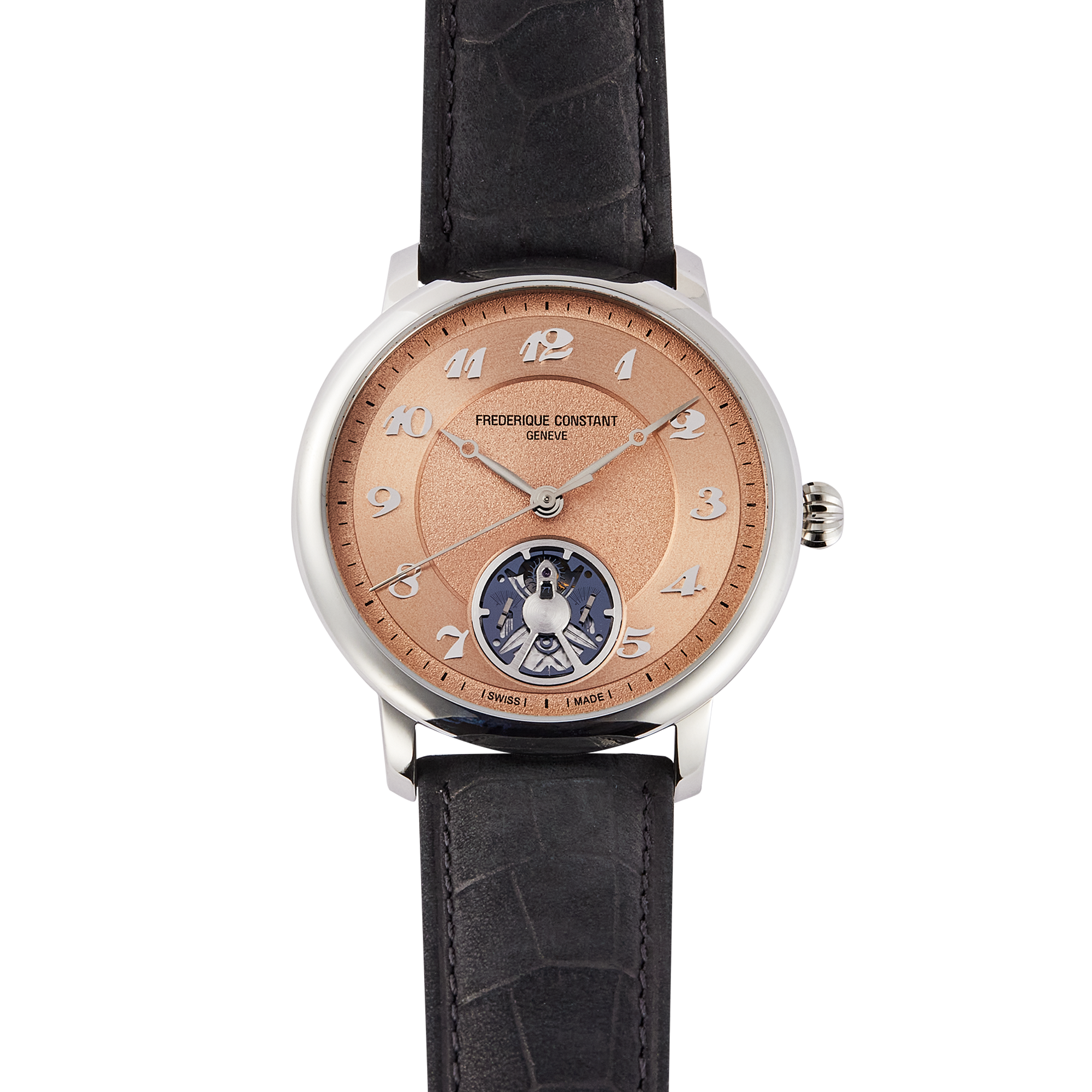 Frederique Constant x Revolution Slimline Monolithic Limited Edition Steel Salmon Dial 40mm Product Image