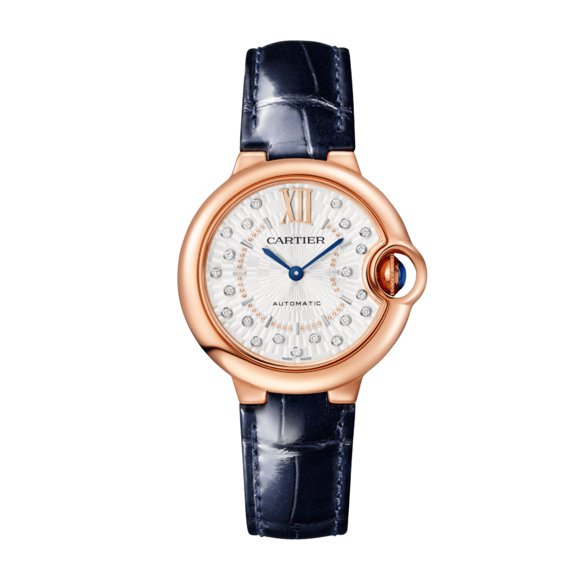 Ballon Bleu de Cartier Rose Gold Silver Dial 33mm Product Image