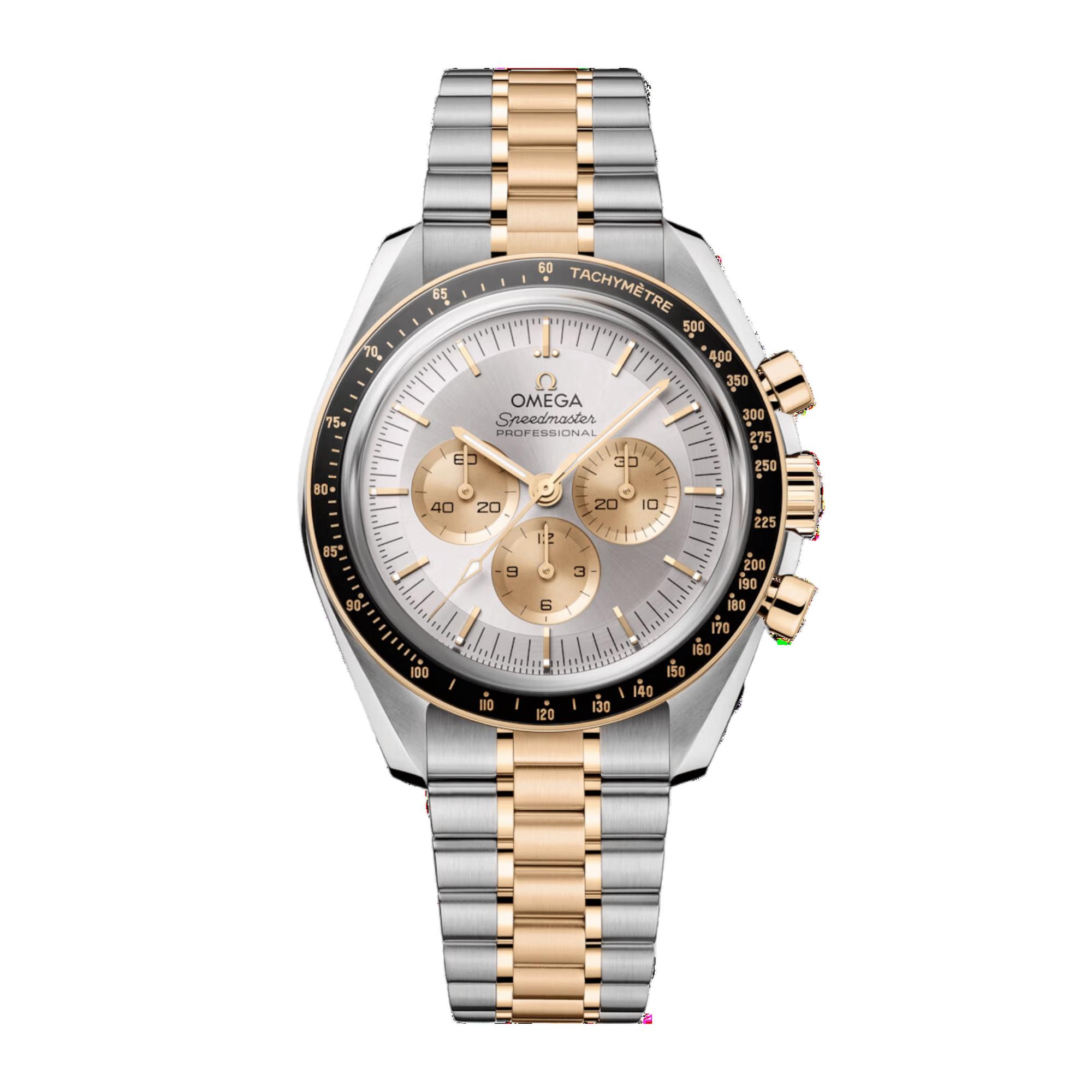 Speedmaster Yellow Gold & Steel Silver Dial 42mm Product Image