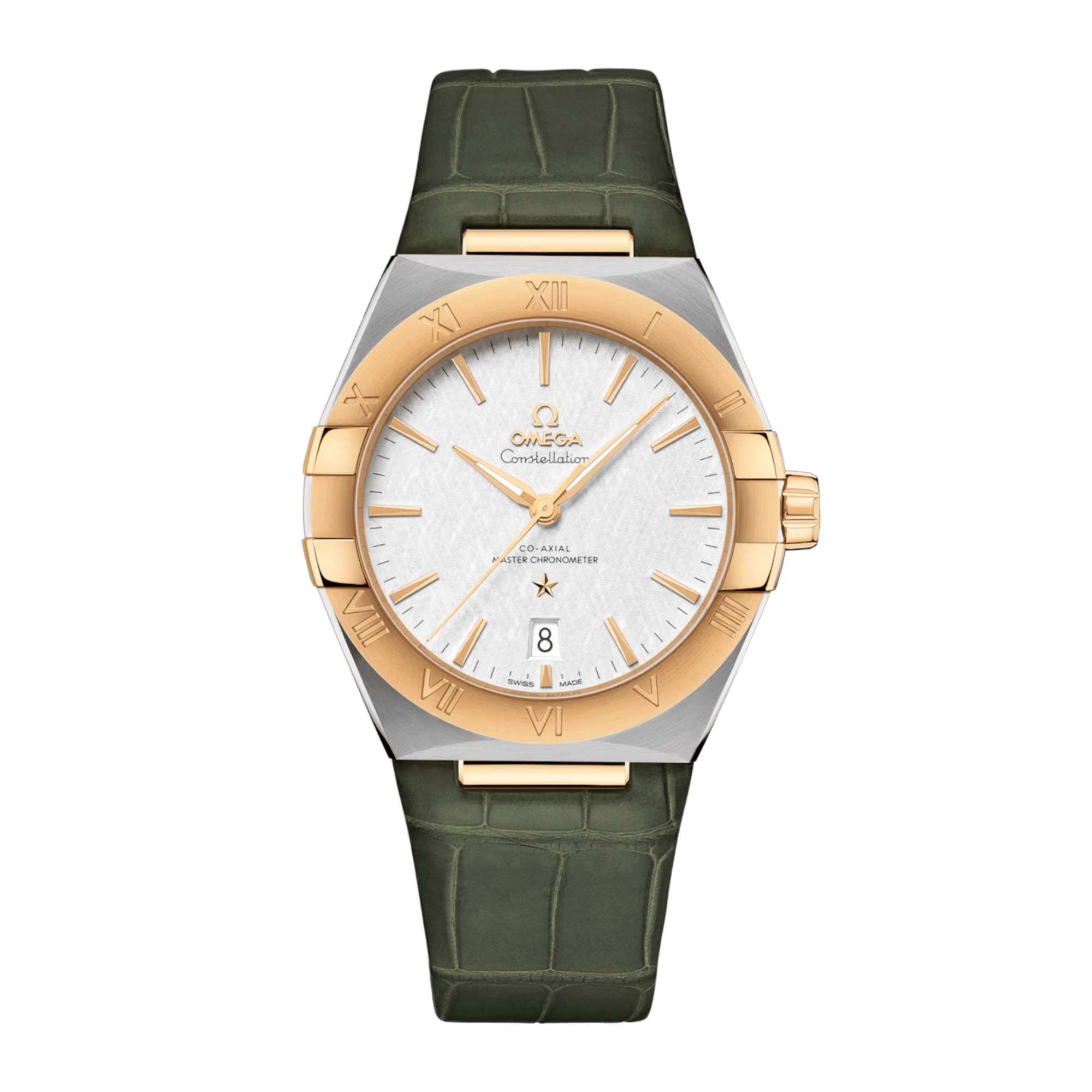 Omega Constellation Chronograph Yellow Gold & Steel Black Dial