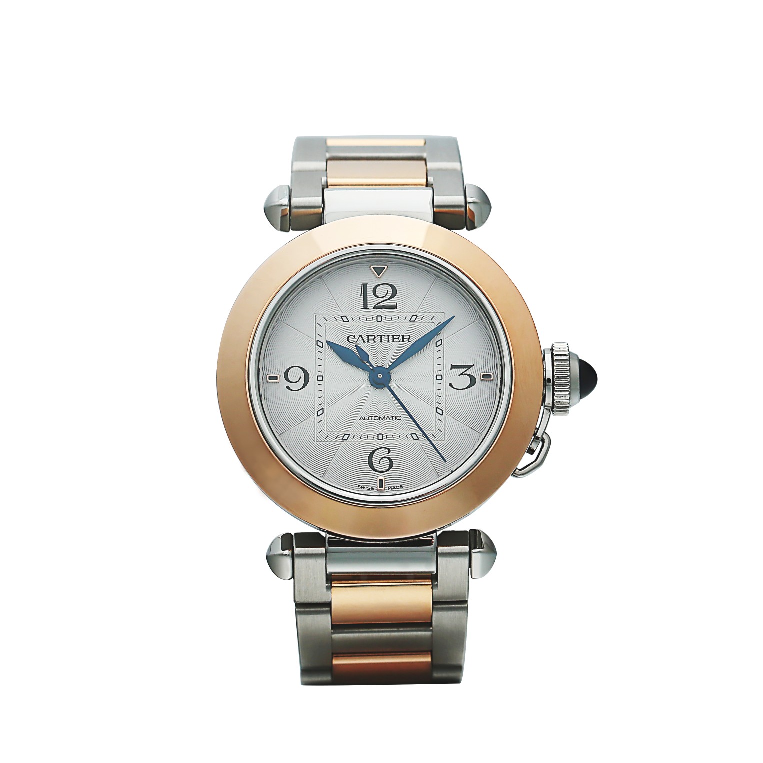 Pasha de Cartier Rose Gold & Steel Silver Dial 35mm Product Image 1