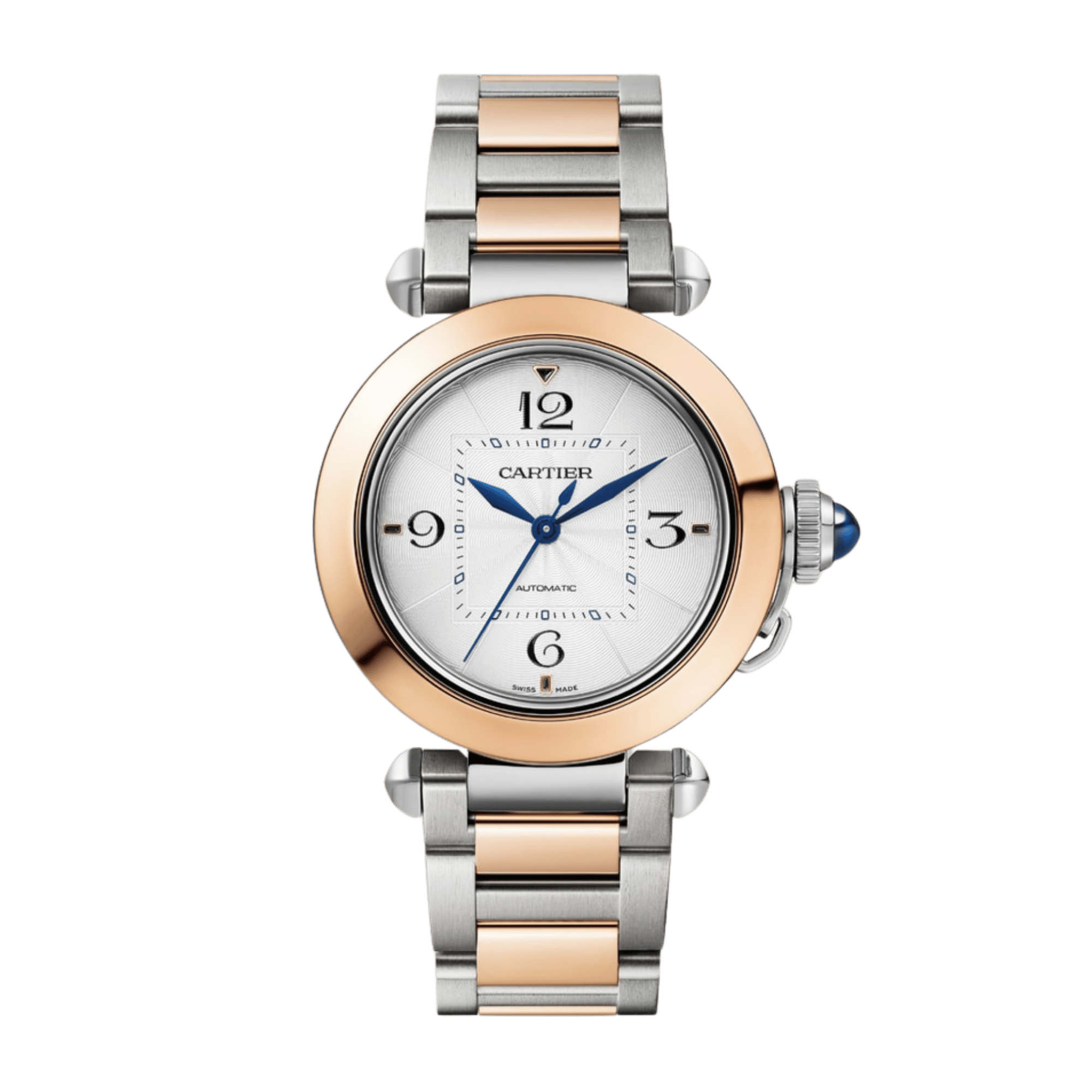 Pasha de Cartier Rose Gold & Steel Silver Dial 35mm Product Image