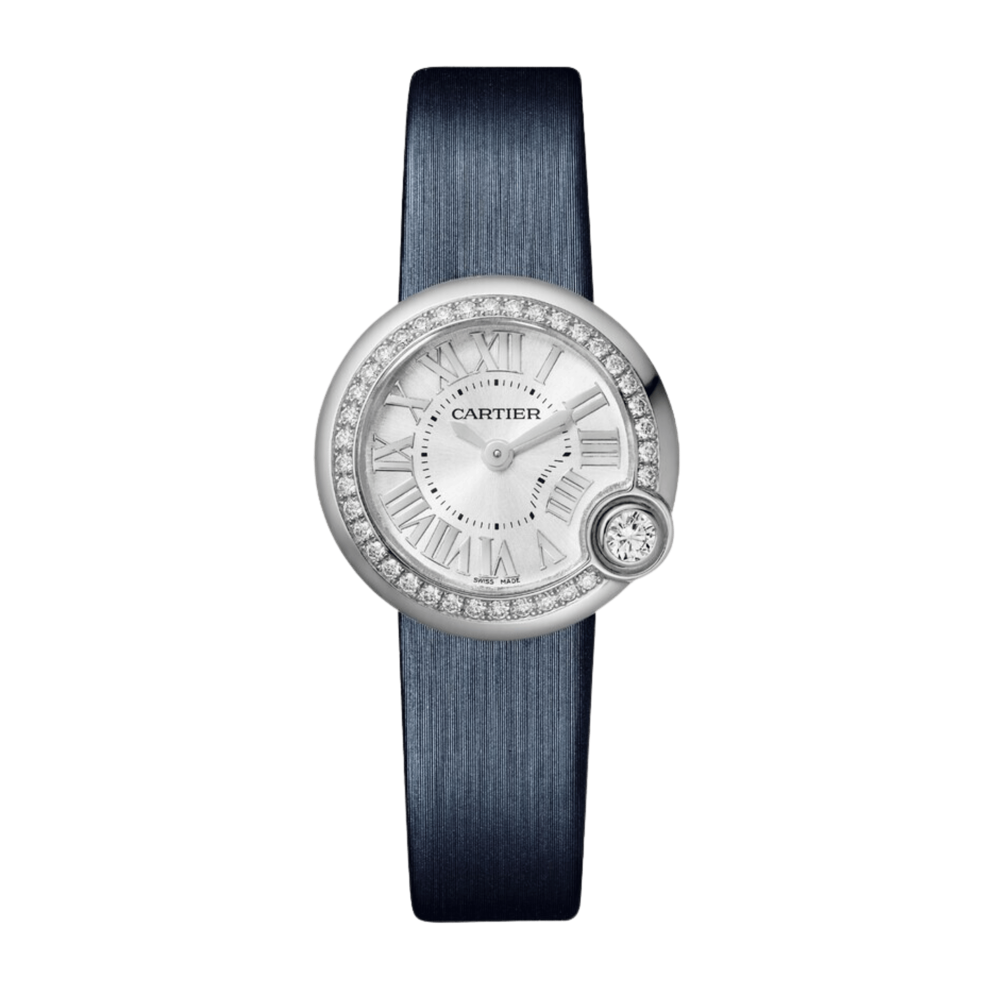 Ballon Blanc de Cartier Steel Diamond Silver Dial 26mm Product Image