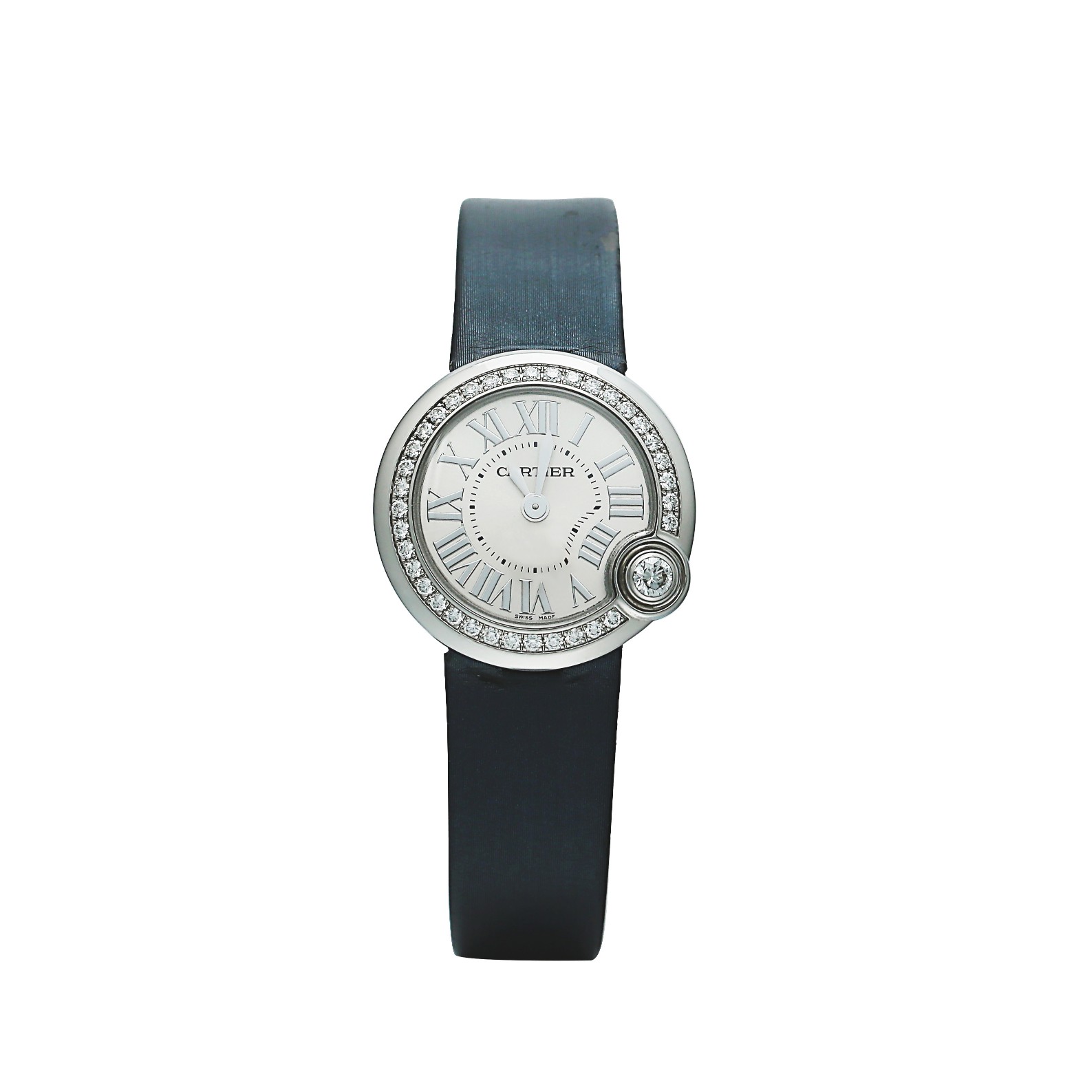 Ballon Blanc de Cartier Steel Diamond Silver Dial 26mm Product Image 1