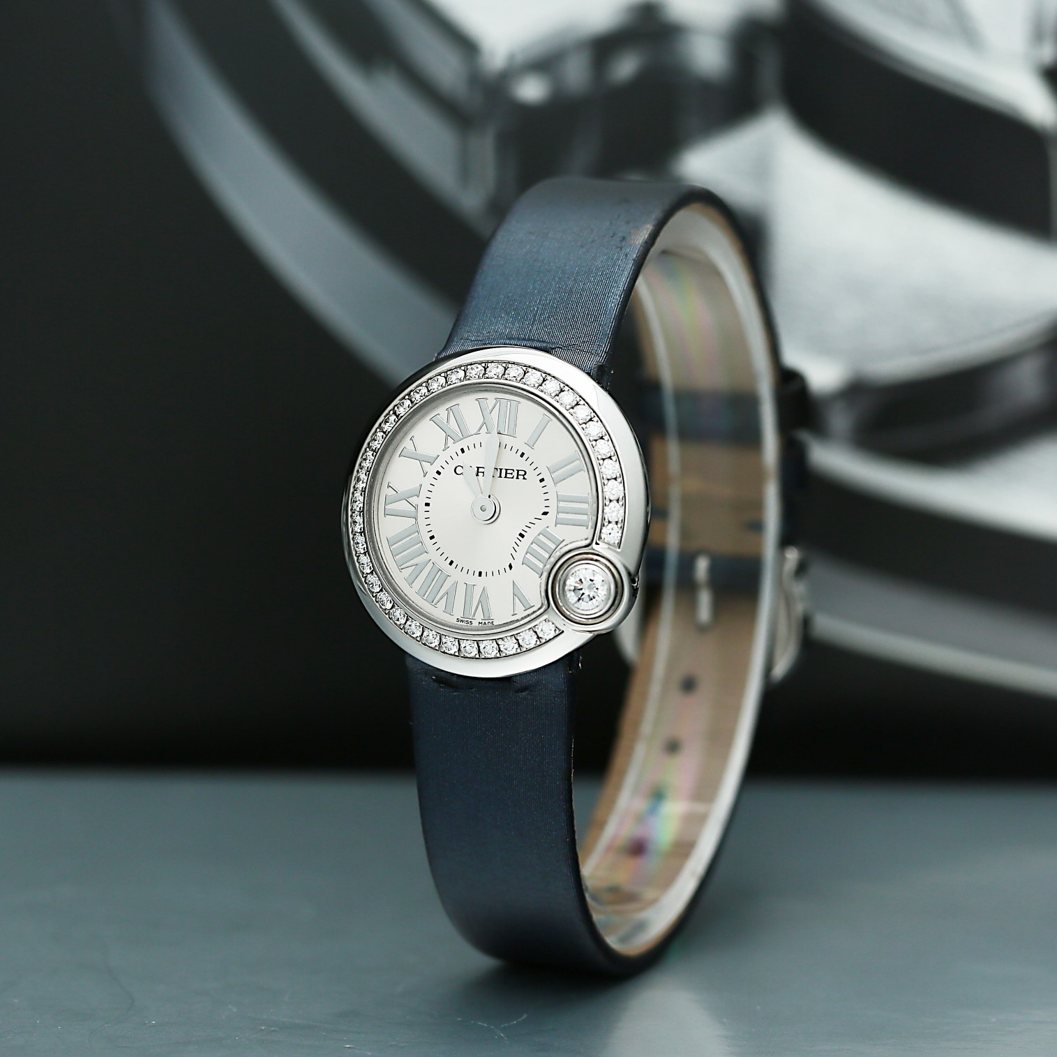 Ballon Blanc de Cartier Steel Diamond Silver Dial 26mm Product Image 3