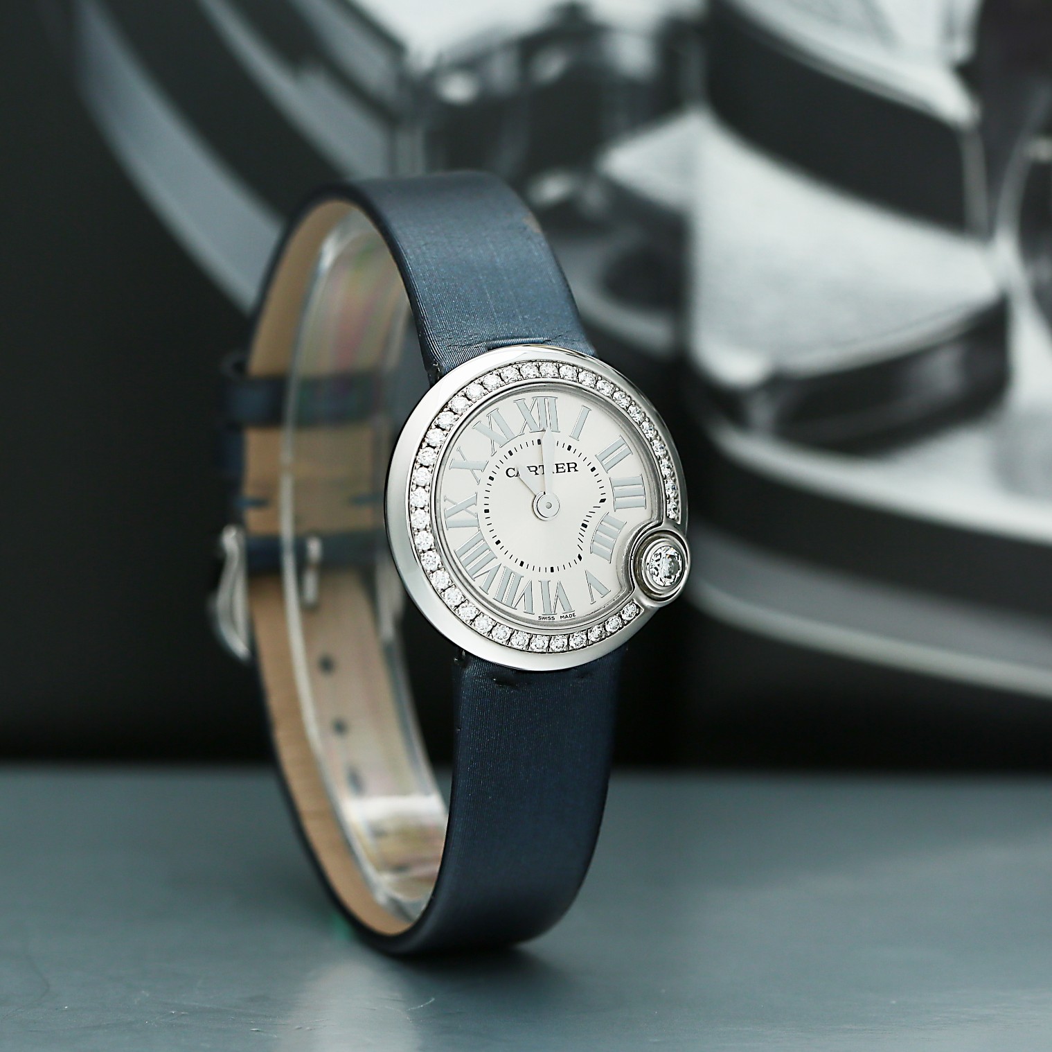 Ballon Blanc de Cartier Steel Diamond Silver Dial 26mm Product Image 4
