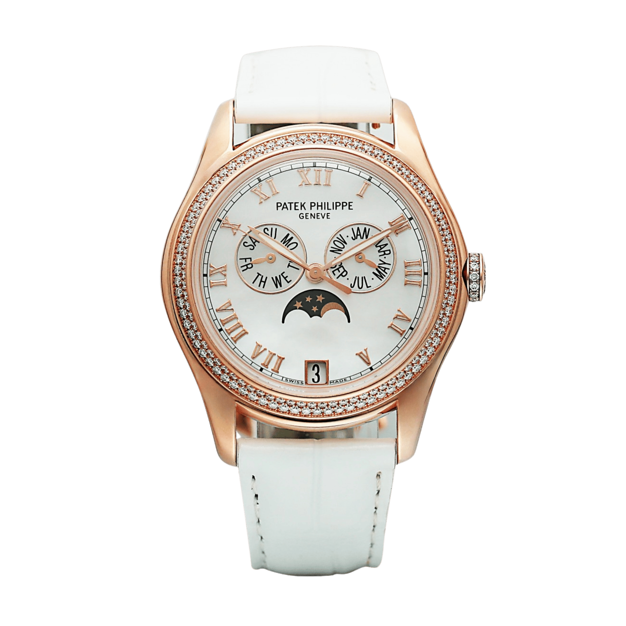 Annual Calendar Rose Gold Diamond Mother of Pearl Dial 37mm Product Image