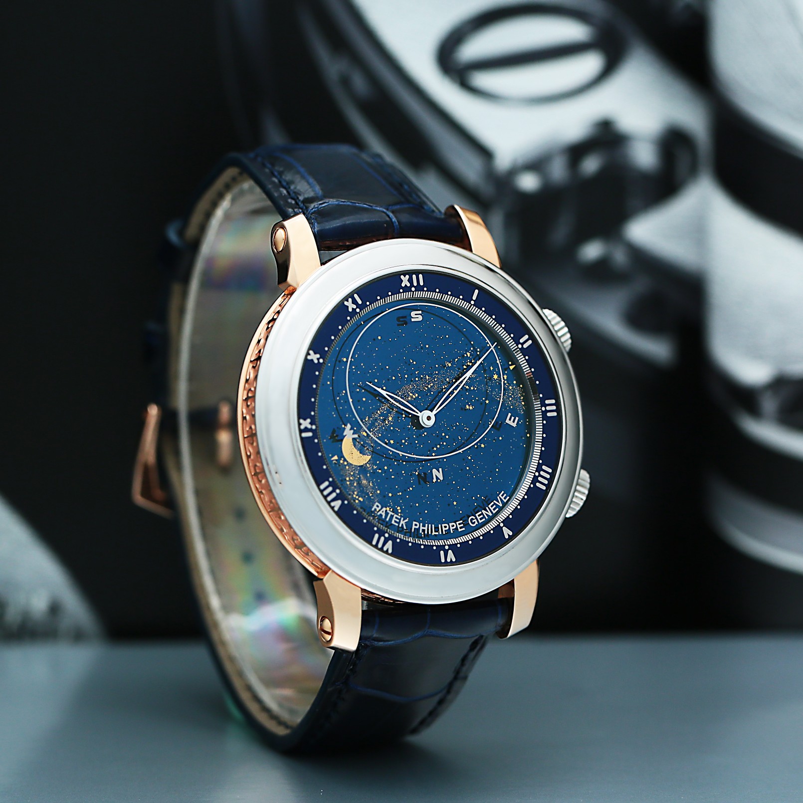 Sky Moon Celestial Platinum & Rose Gold Blue Dial 43mm Product Image 3