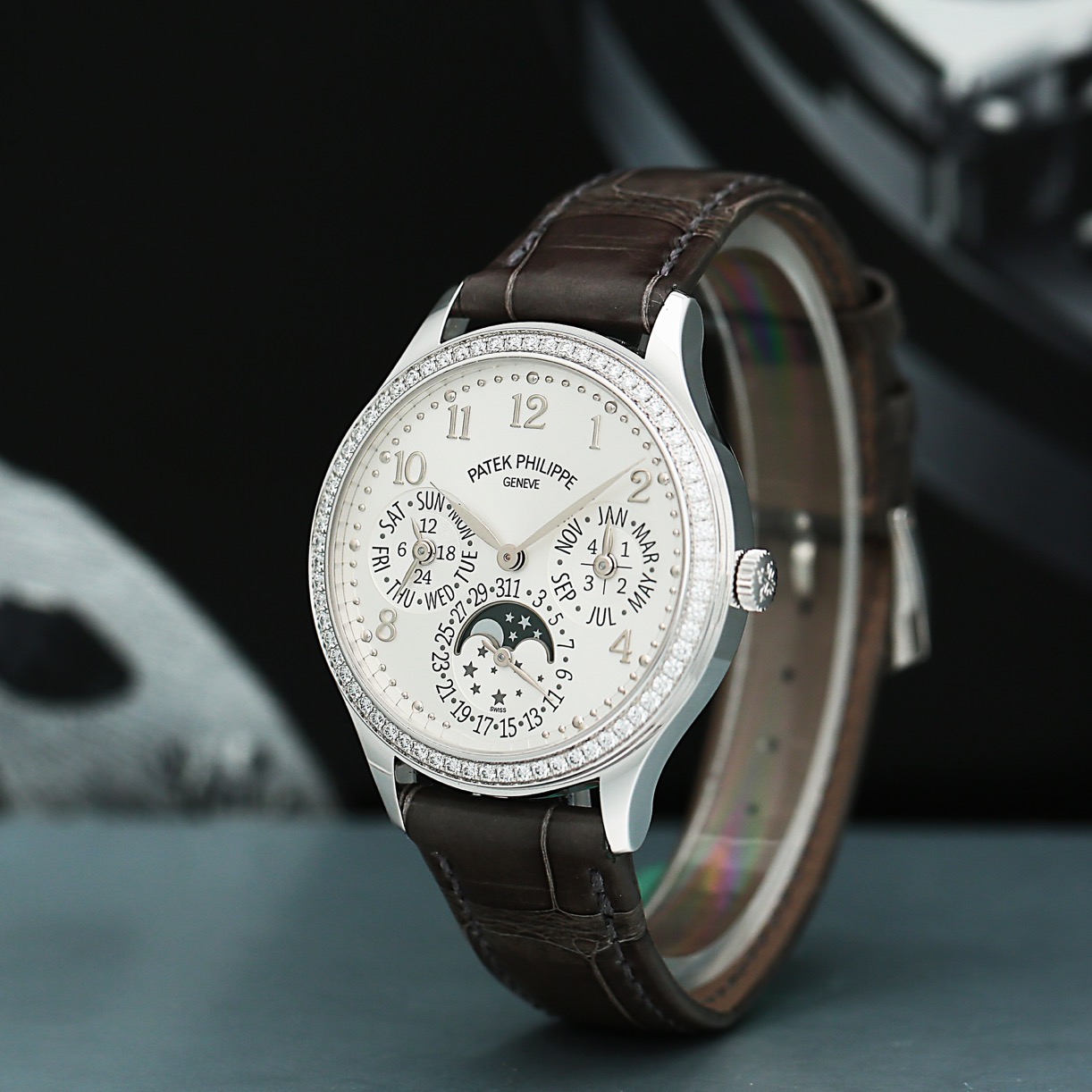 Grand Complications Ladies Perpetual Calendar White Gold Diamond Silver Dial 35mm Product Image 3