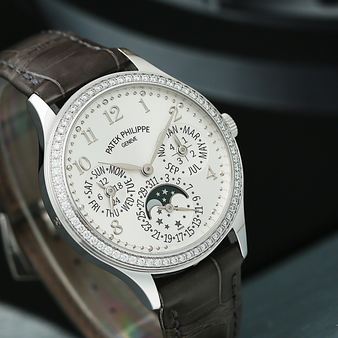 Grand Complications Ladies Perpetual Calendar White Gold Diamond Silver Dial 35mm Product Image 5