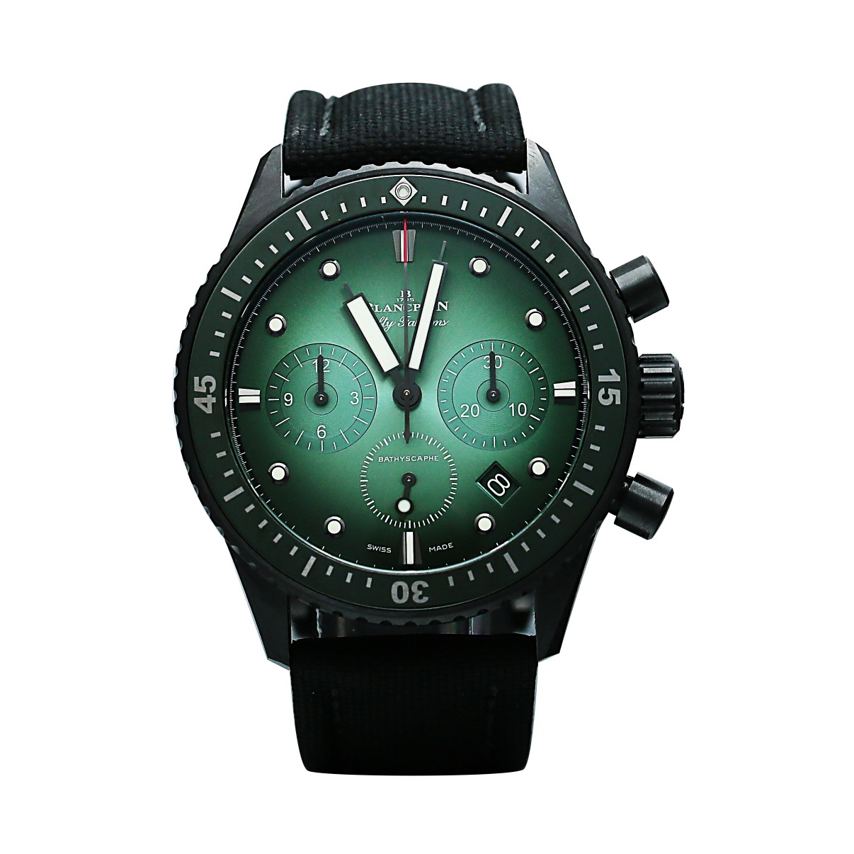 Fifty Fathoms Bathyscaphe Chronograph Ceramic Green Dial 43mm Product Image 1