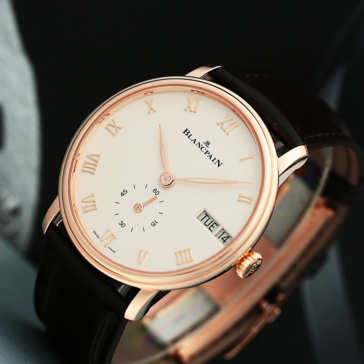 Villeret Ultra Slim Day Date Rose Gold White Dial 40mm Product Image 4