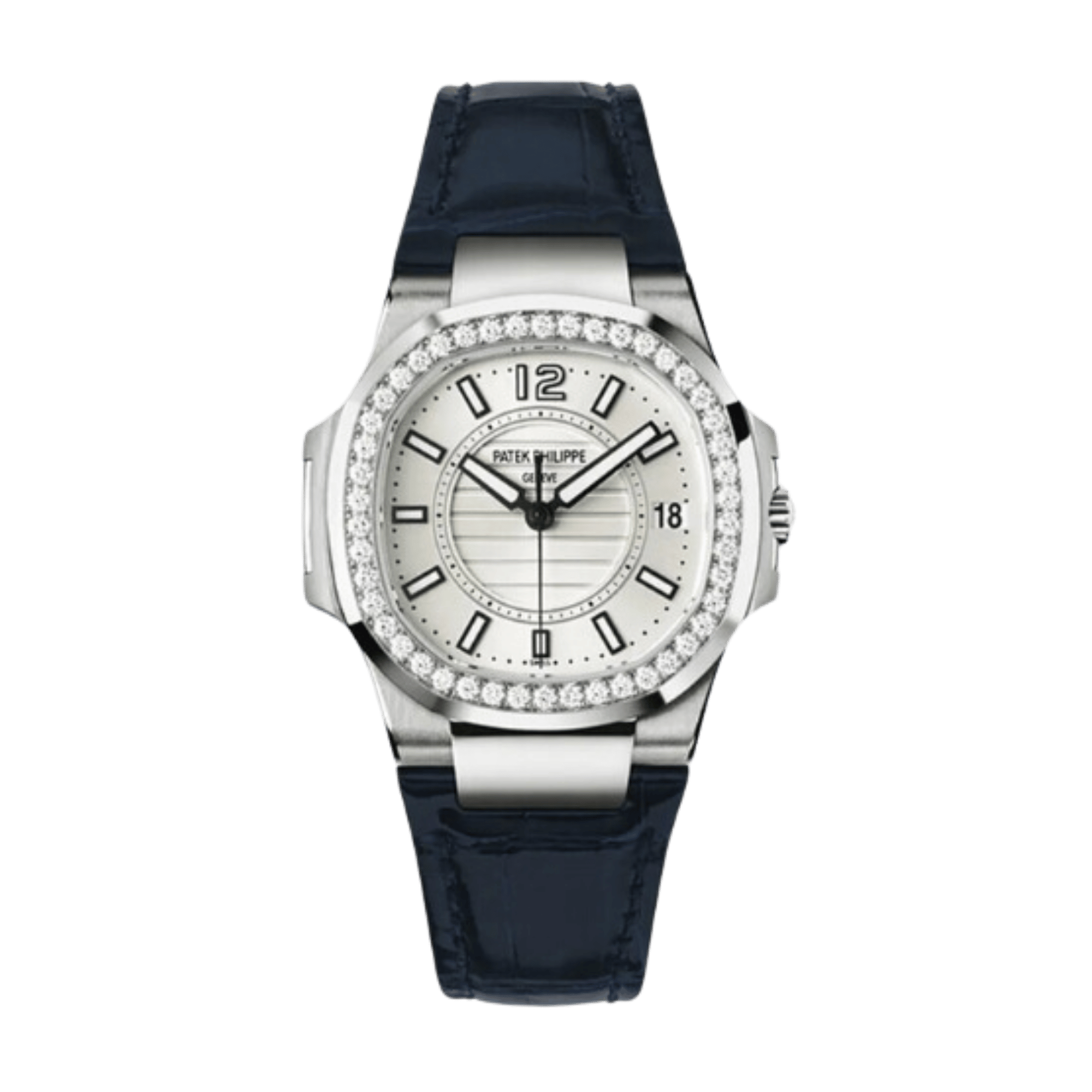 Nautilus Ladies Quartz White Gold Diamond White Dial 32mm Product Image
