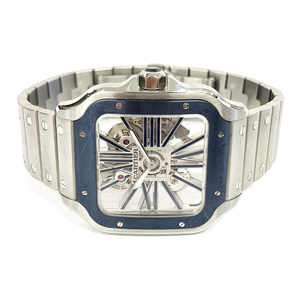 Santos de Cartier Steel Skeleton Dial 39mm Product Image 2