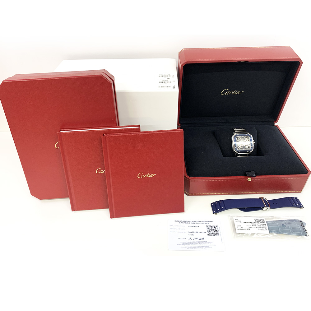 Santos de Cartier Steel Skeleton Dial 39mm Product Image 5