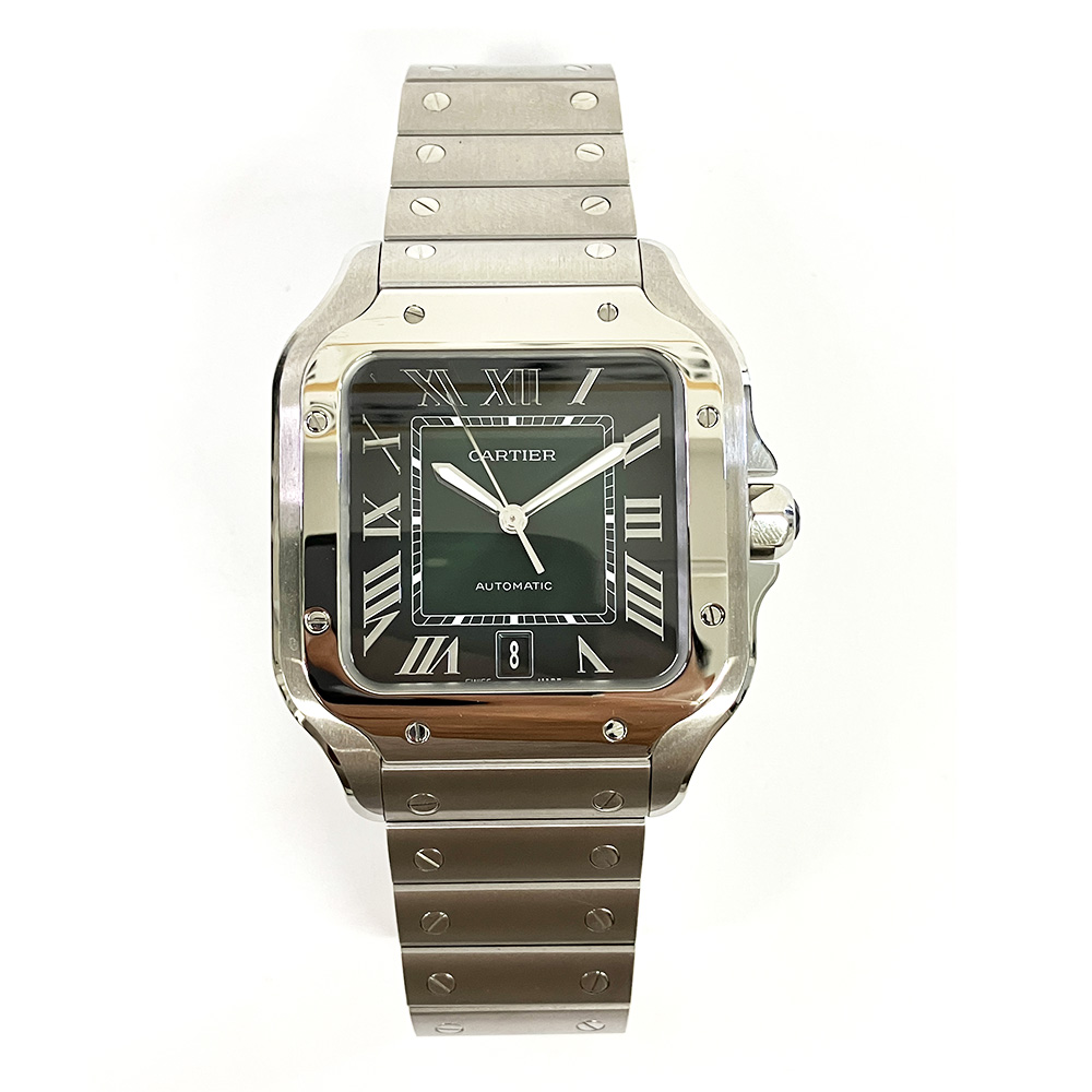 Santos de Cartier Santos De Cartier Steel Green Dial 39mm Product Image 1