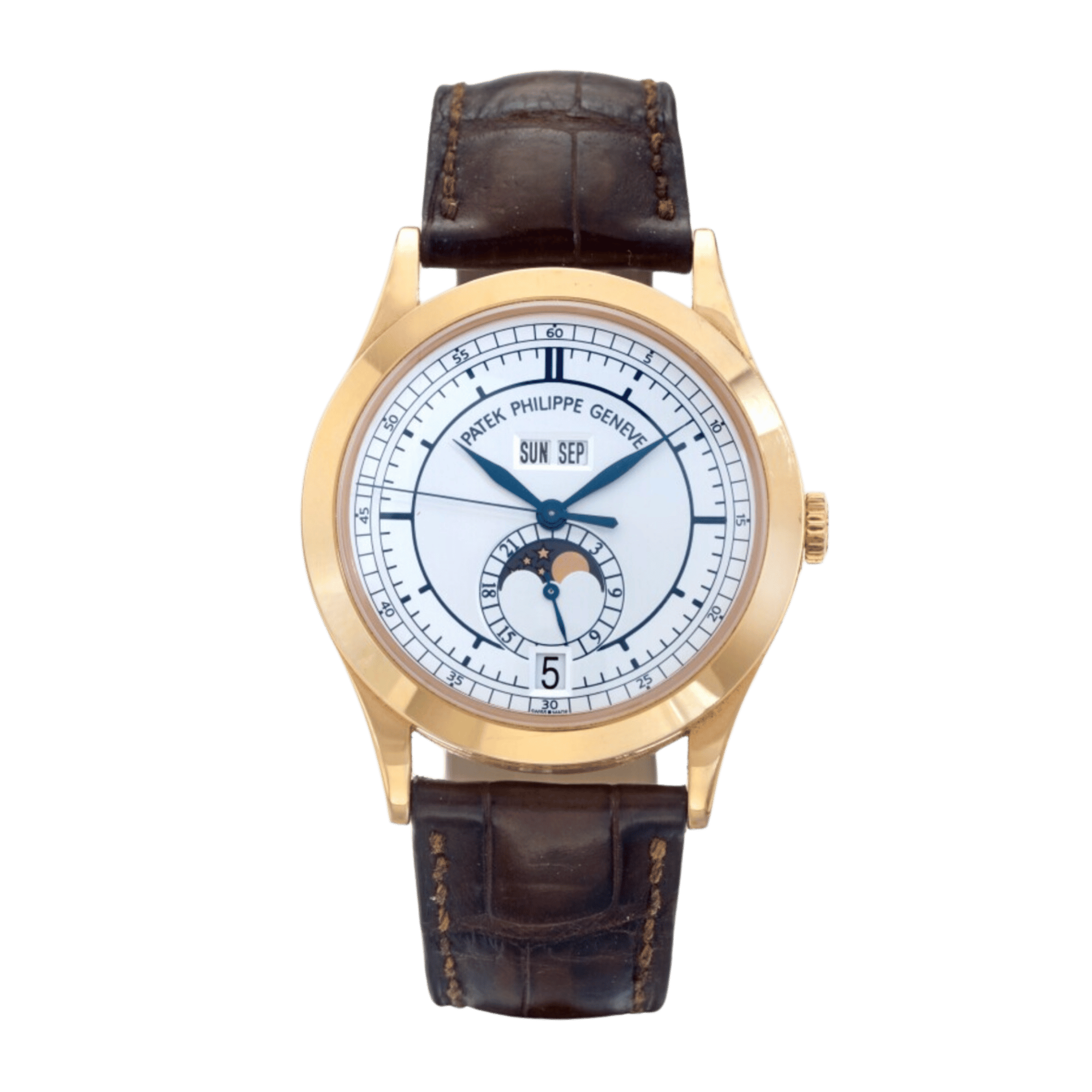 Annual Calendar Rose Gold Silver Dial 38mm Product Image