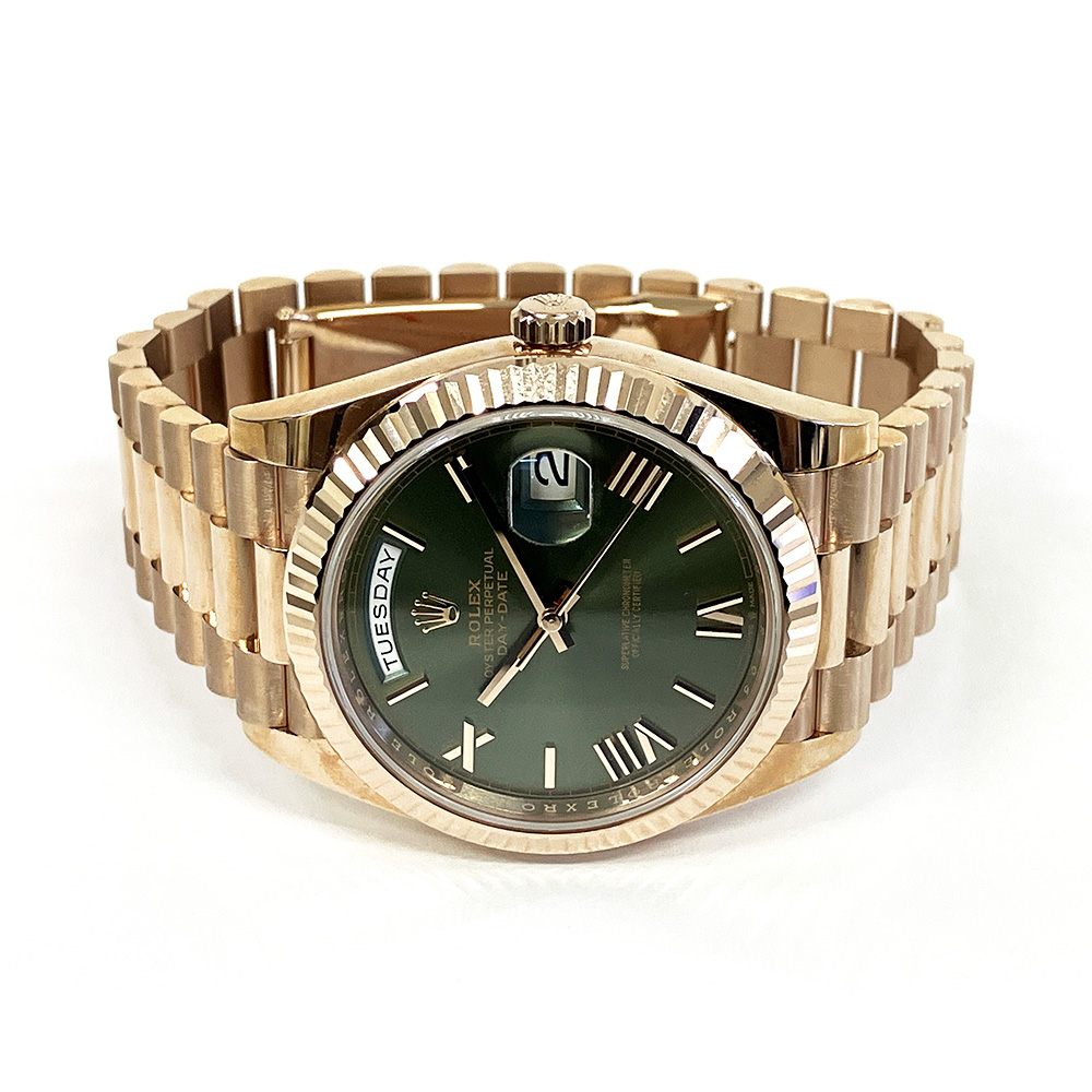 Day-Date Rose Gold Green Olive Dial 40mm Product Image 2