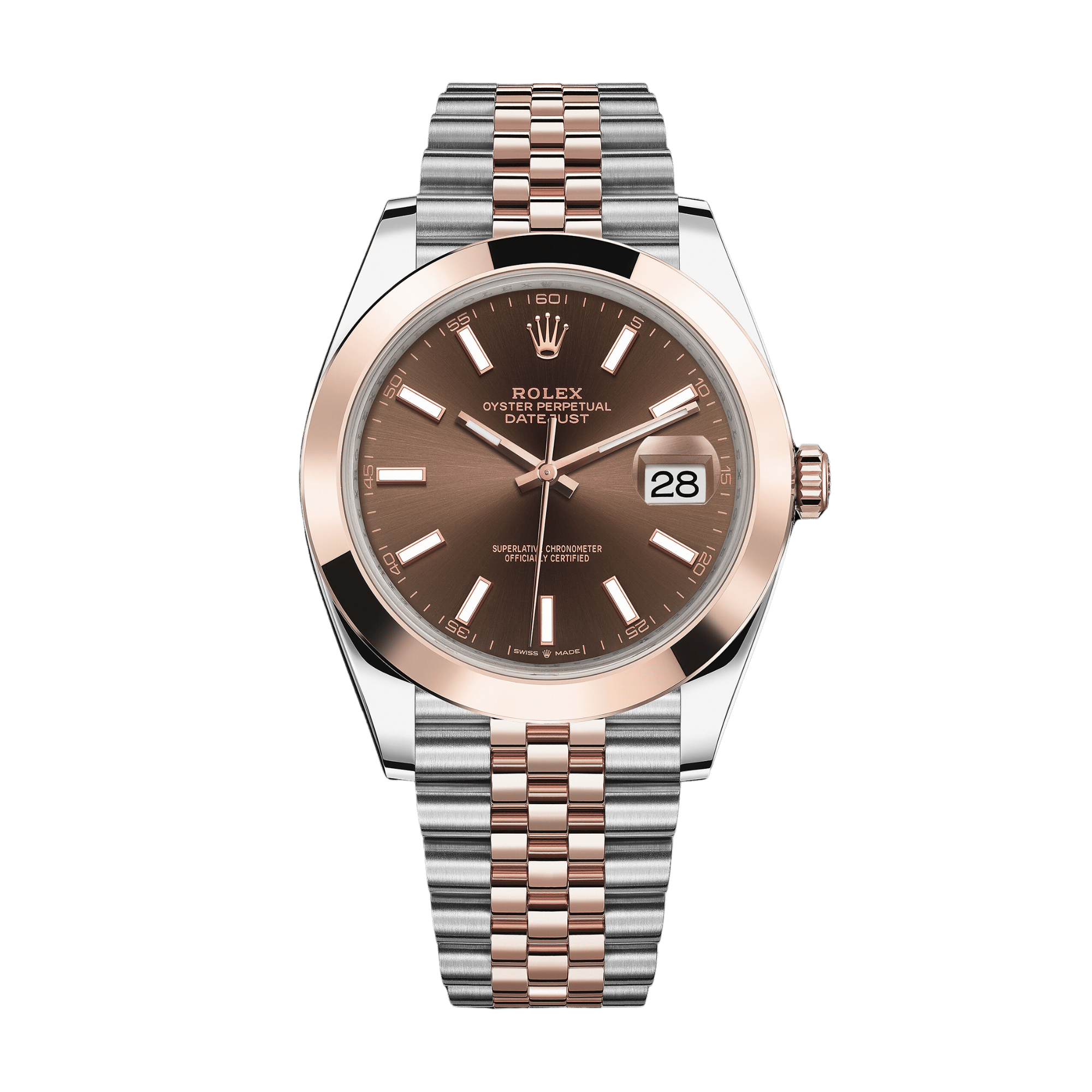 Datejust Rose Gold & Steel Jubilee Brown Dial 41mm Product Image