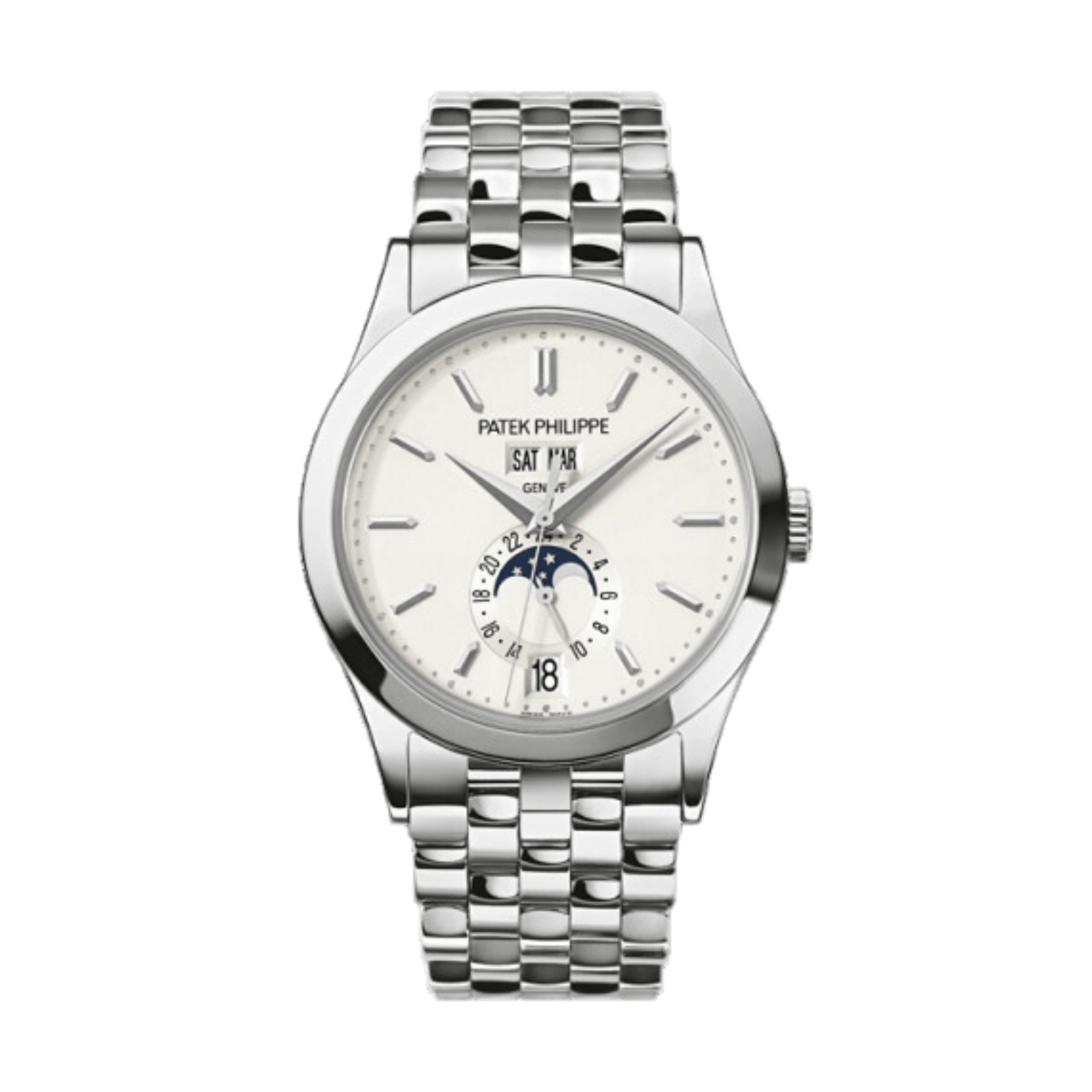 Annual Calendar White Gold Silver Dial 38mm Product Image
