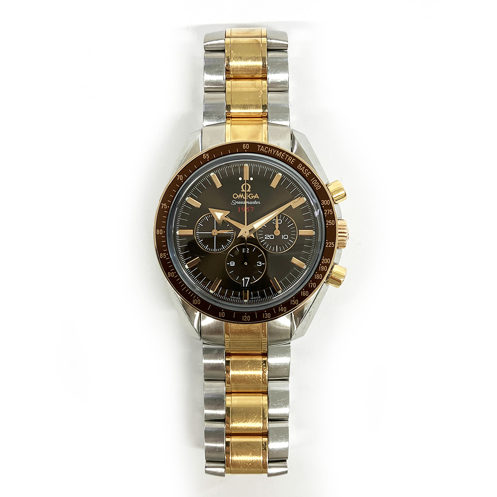 Speedmaster Broad Arrow 1957 Rose Gold & Steel Brown Dial 42mm Product Image 1