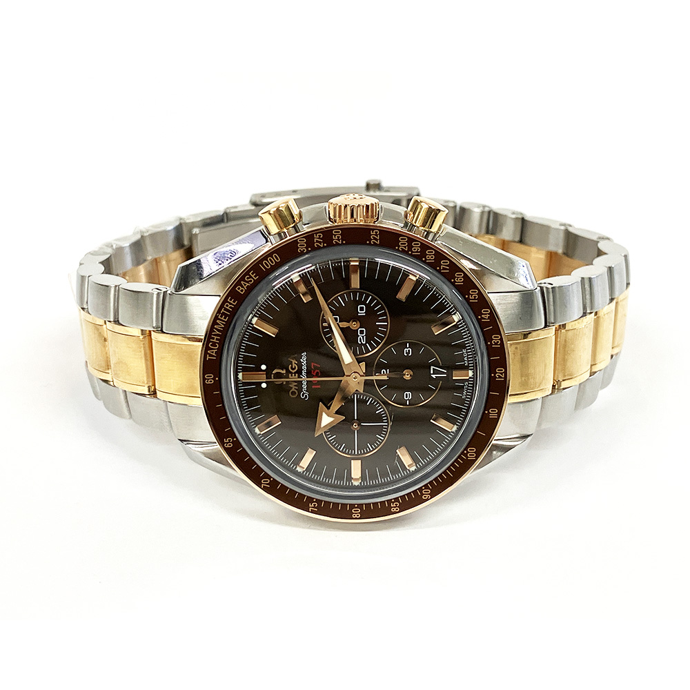 Speedmaster Broad Arrow 1957 Rose Gold & Steel Brown Dial 42mm Product Image 2
