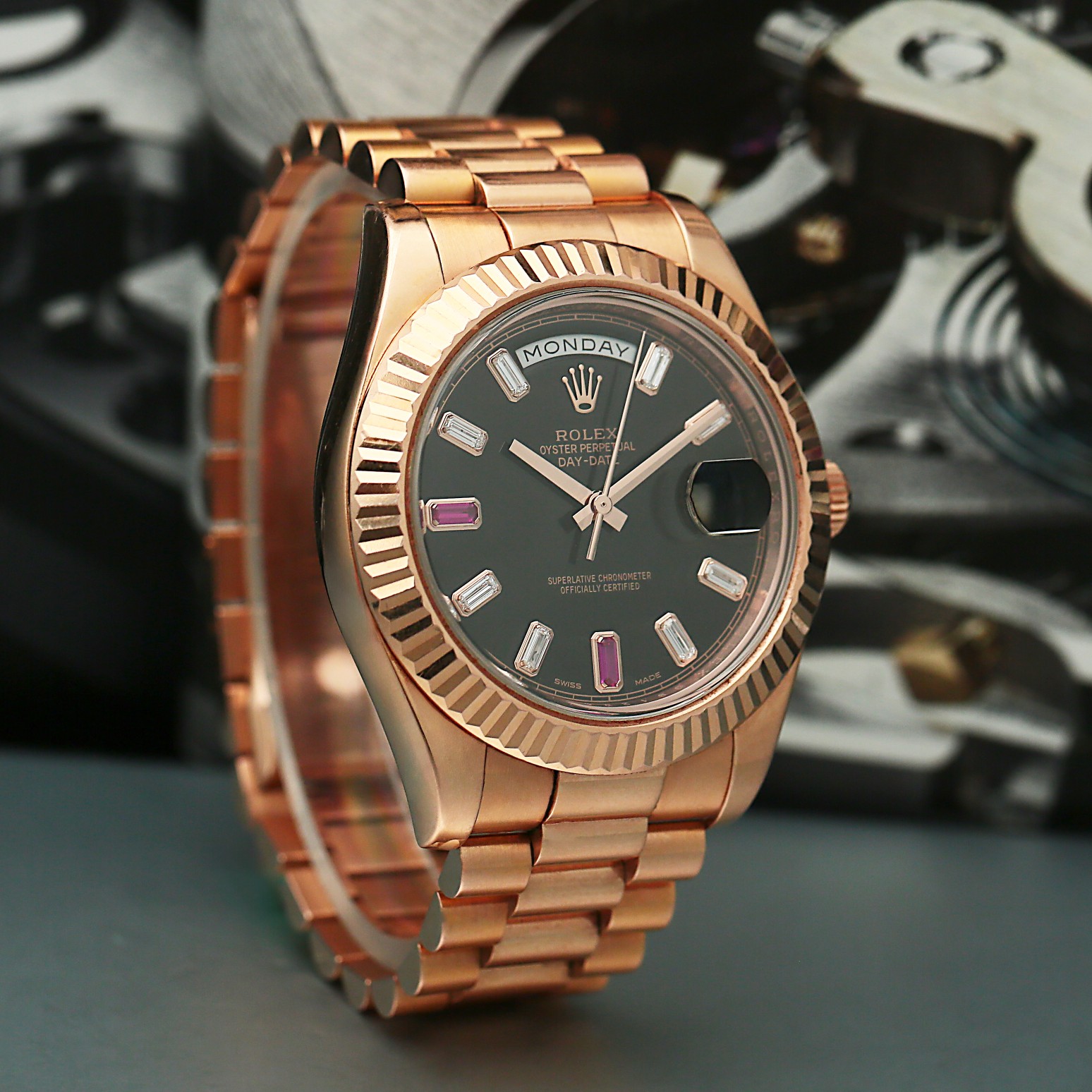 Day-Date Rose Gold Black Dial 41mm Product Image 2