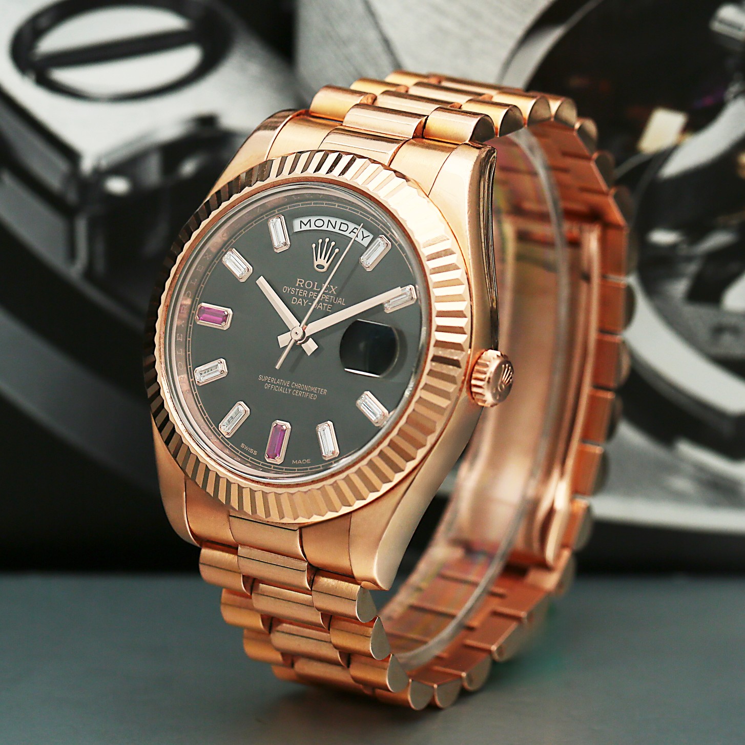 Day-Date Rose Gold Black Dial 41mm Product Image 3