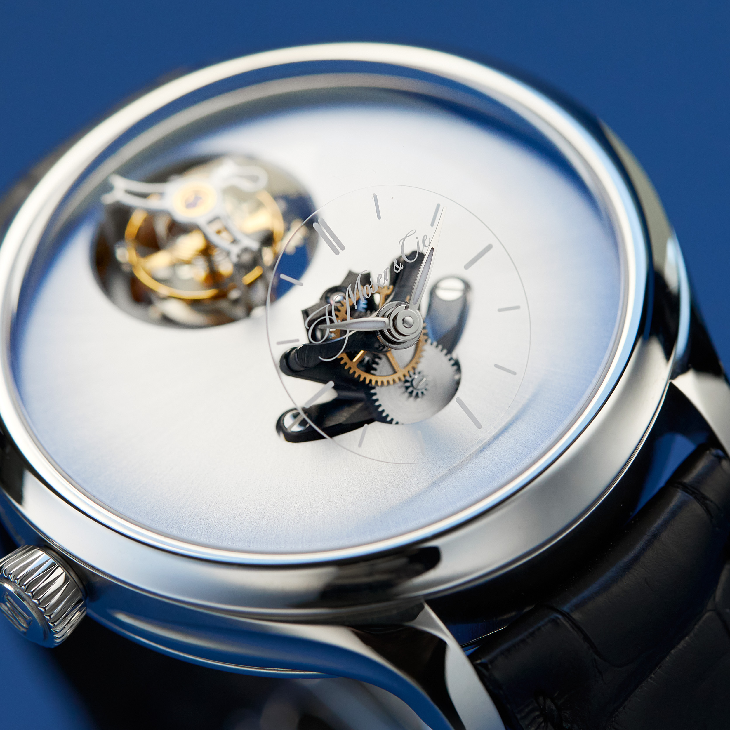 H.Moser x MB&F Endeavour Cylindrical Tourbillon Steel Ice Blue Dial 42mm Product Image
