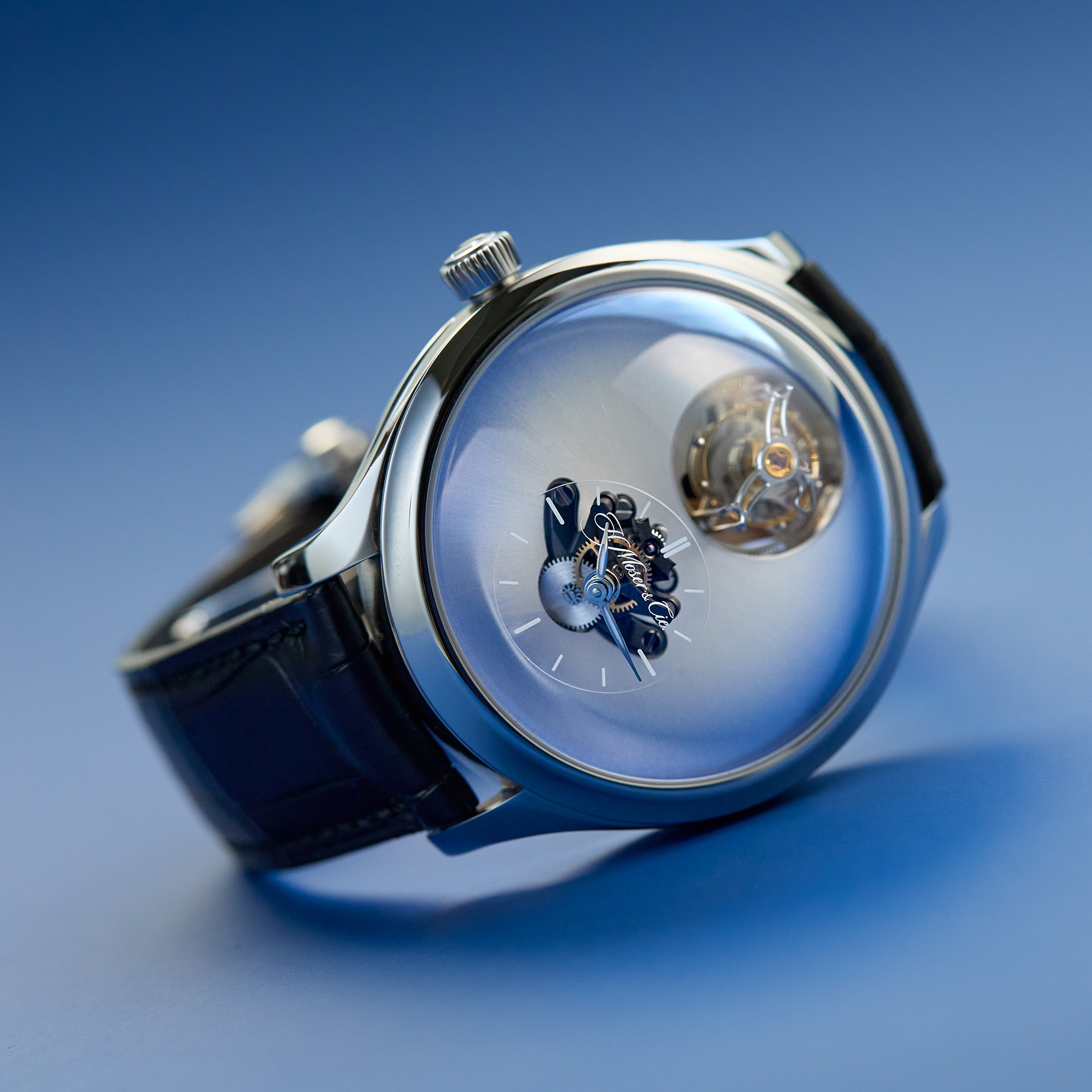 H.Moser x MB&F Endeavour Cylindrical Tourbillon Steel Ice Blue Dial 42mm Product Image