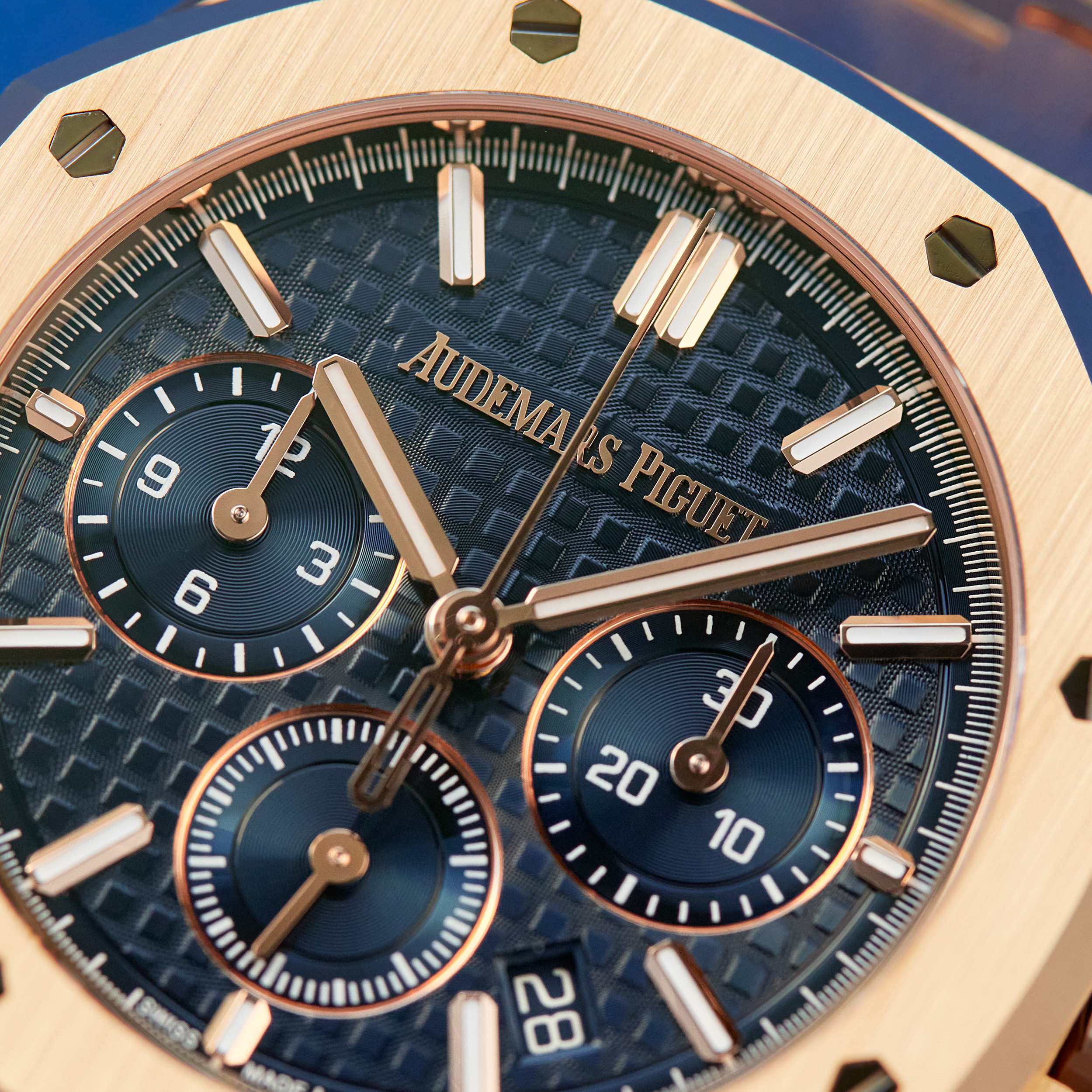 Royal Oak Chronograph Rose Gold Blue Dial 38mm Product Image