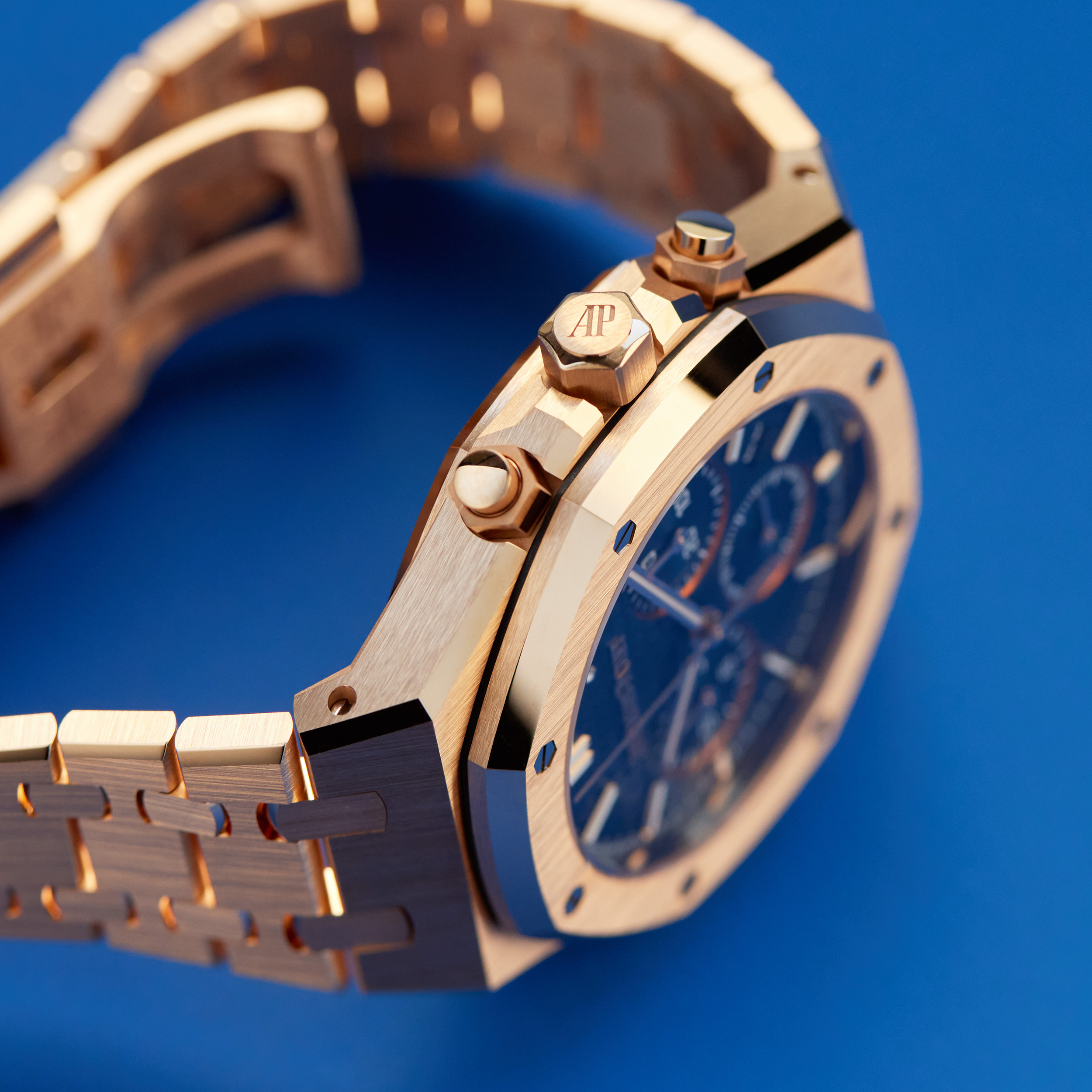 Royal Oak Chronograph Rose Gold Blue Dial 38mm Product Image