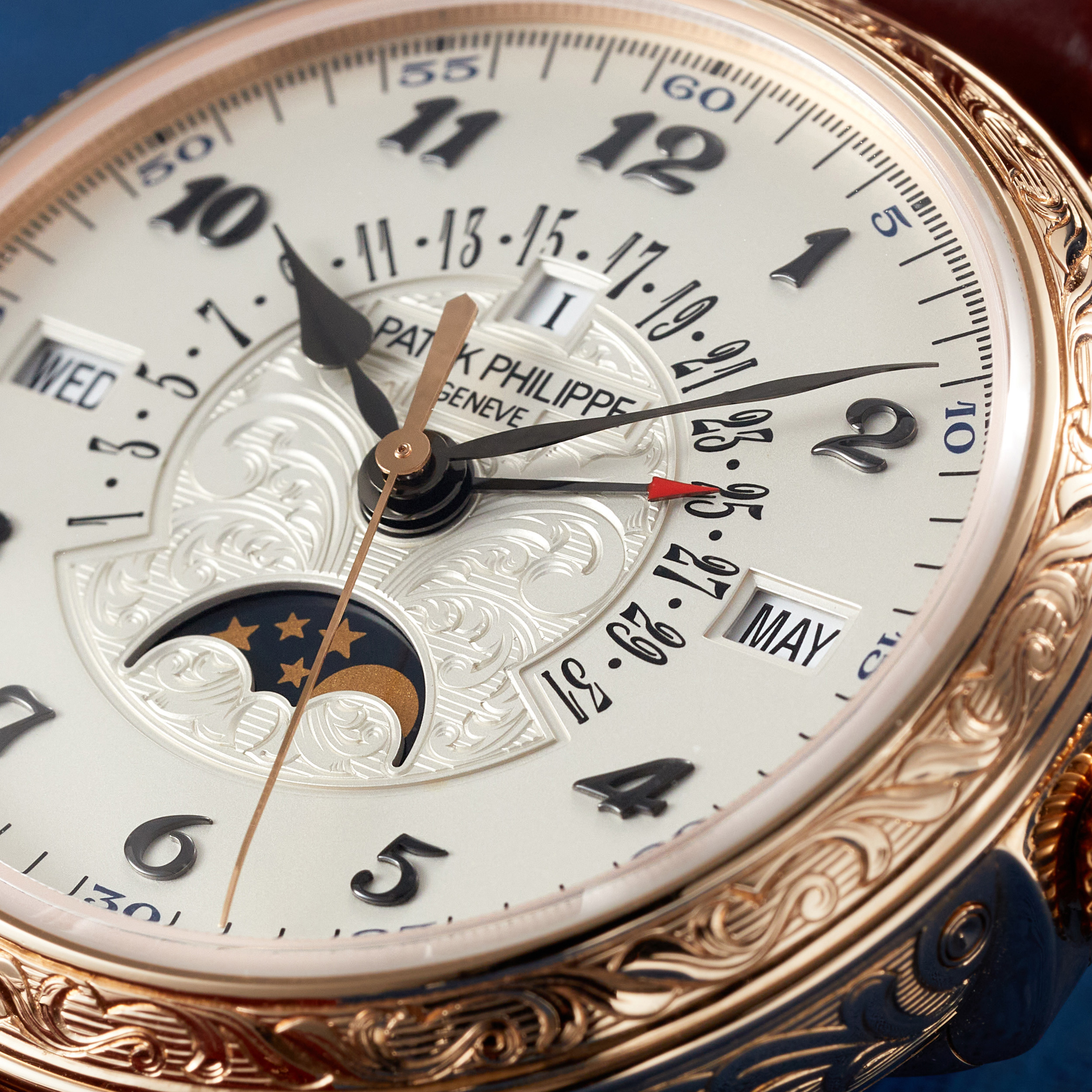 Retrograde Perpetual Calendar Rare Handcrafts Rose Gold White Dial 38mm Product Image