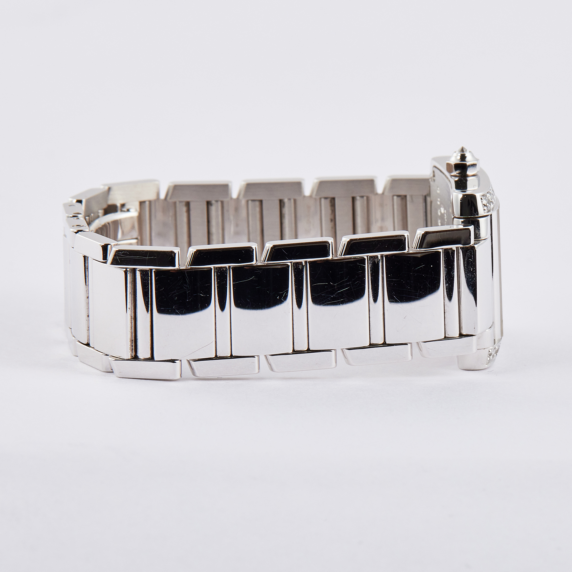 Vintage Tank Francaise White Gold Diamond White Dial 20mm Product Image 10