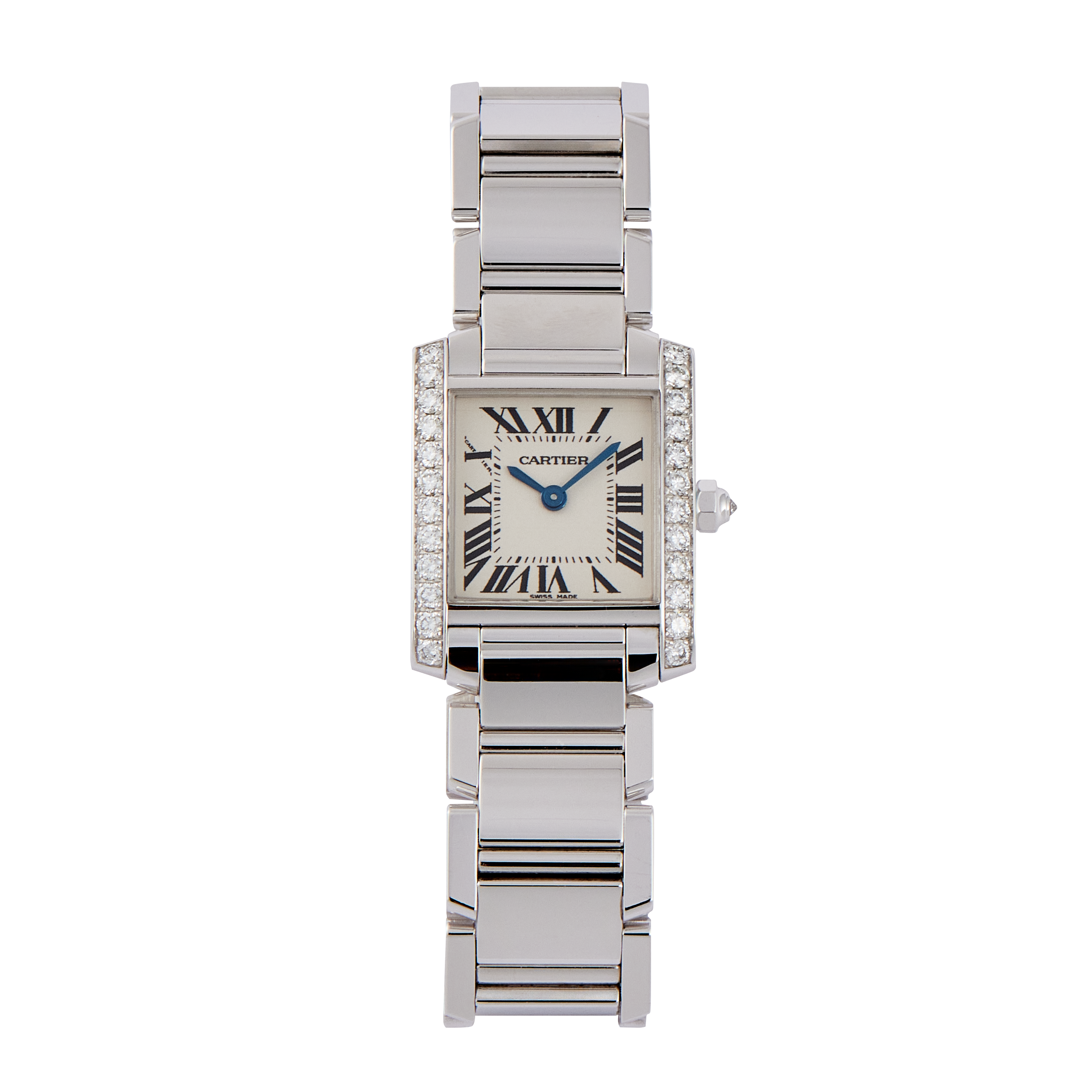 Vintage Tank Francaise White Gold Diamond White Dial 20mm Product Image