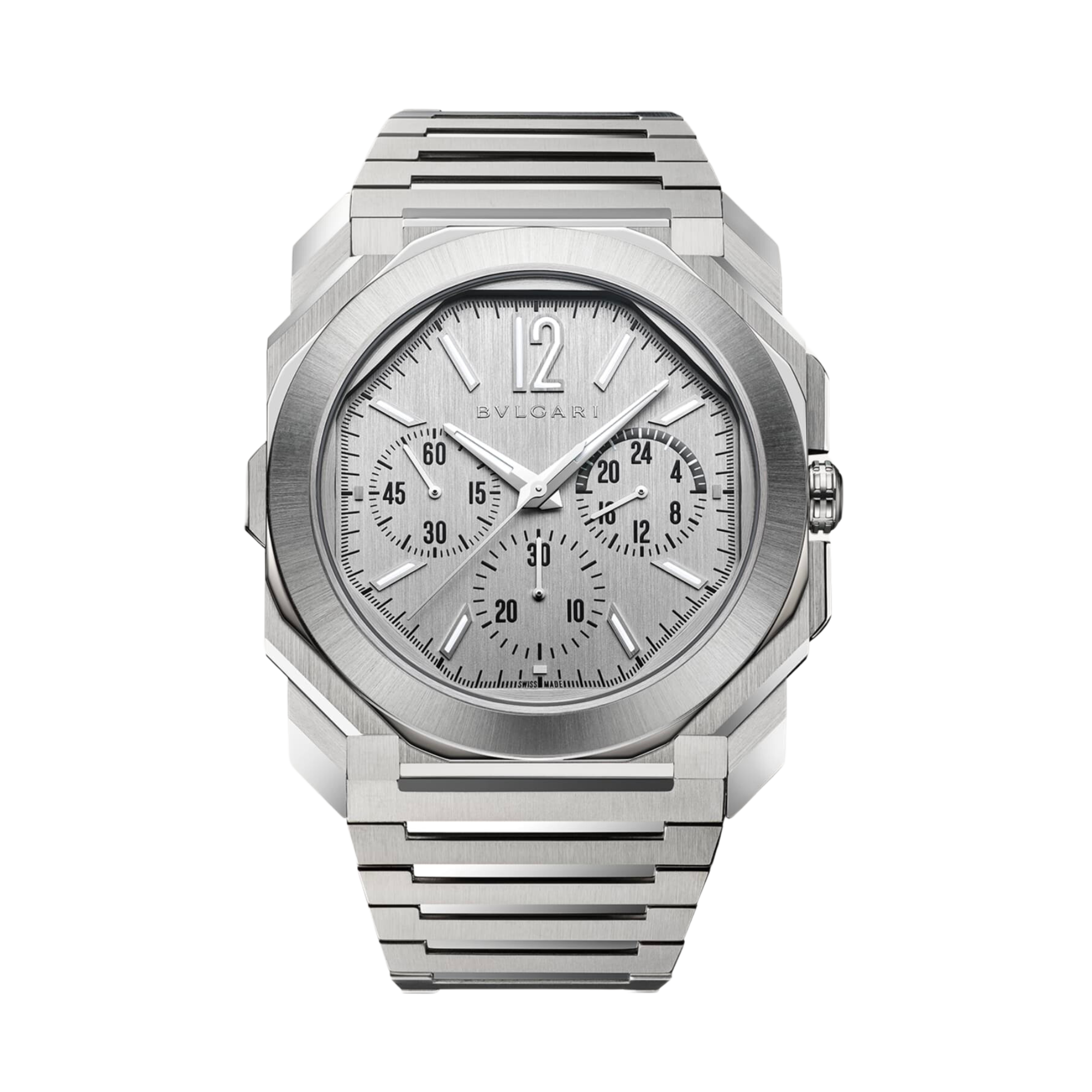 Octo Finissimo Chronograph GMT Steel Silver Dial 43mm Product Image 1