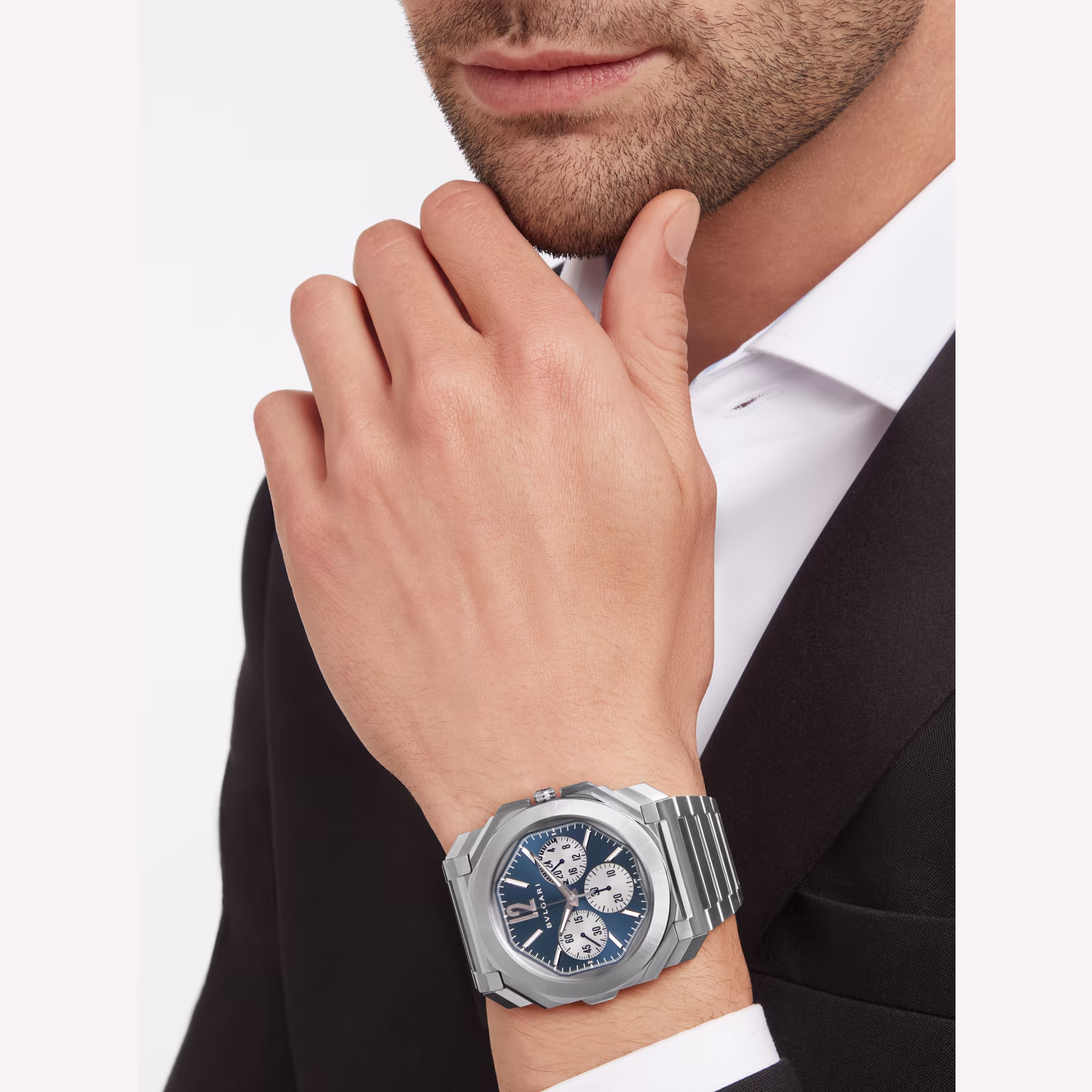 Octo Finissimo Chronograph GMT Steel Blue Dial 43mm Product Image 5