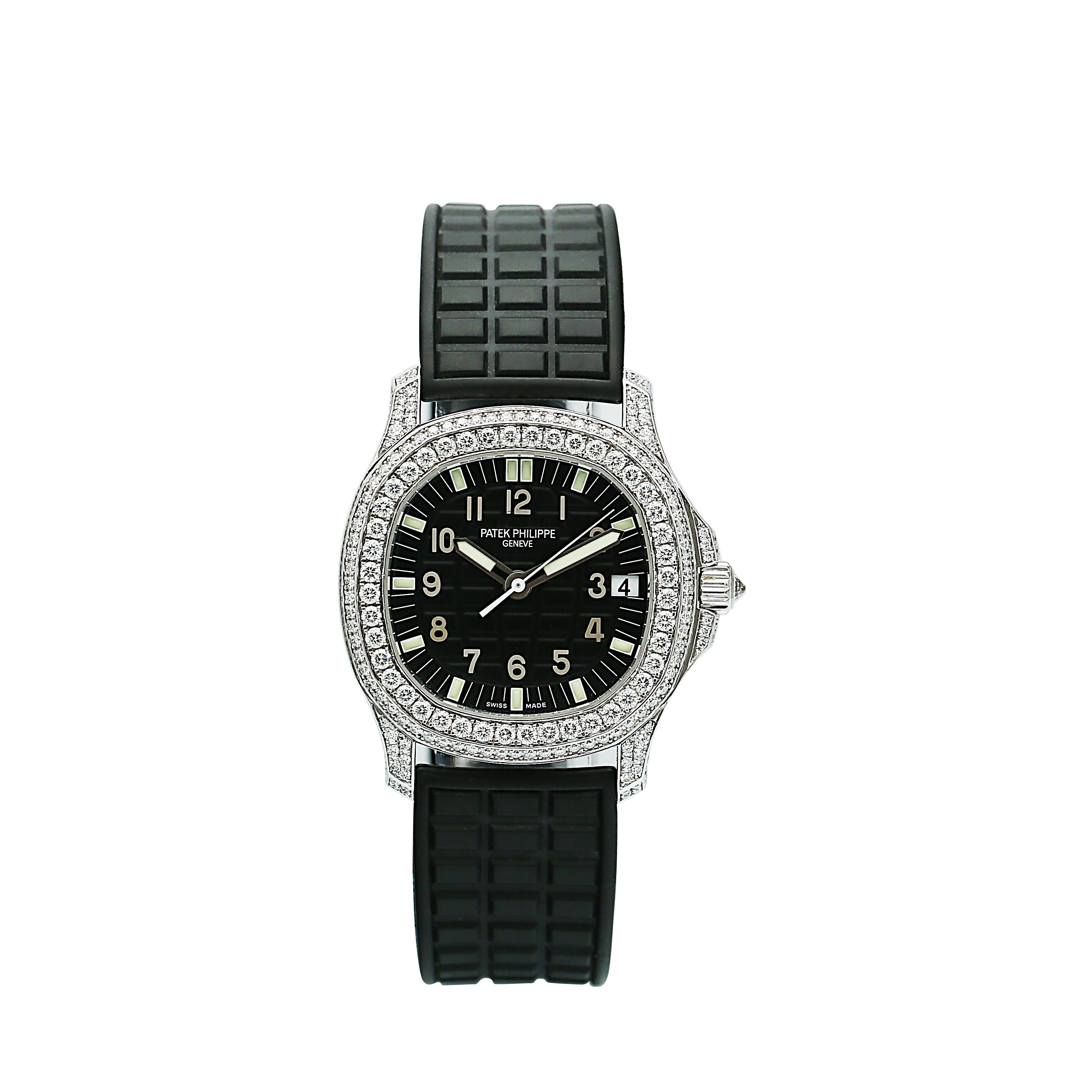 Aquanaut White Gold Diamond Black Dial 35mm Product Image 1