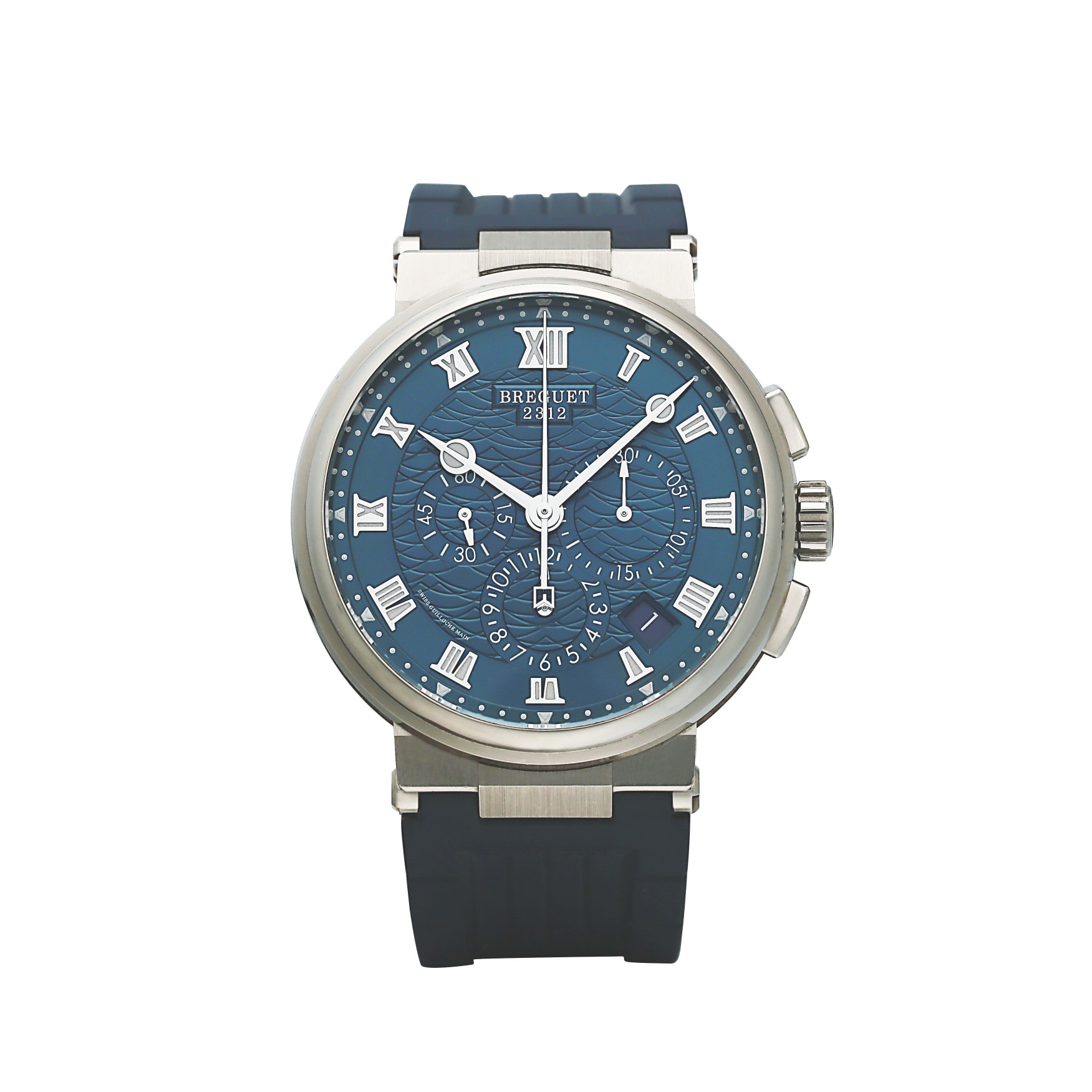 Marine Chronograph White Gold Blue Dial 42mm Product Image 1
