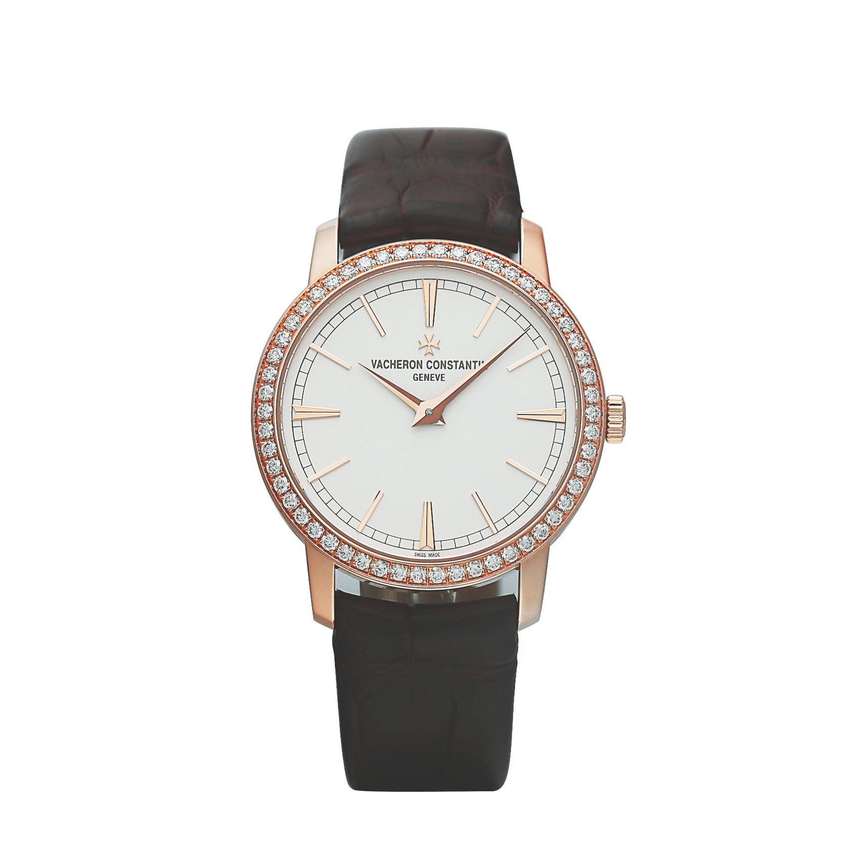 Patrimony Rose Gold Diamond Silver Dial 33mm Product Image 1
