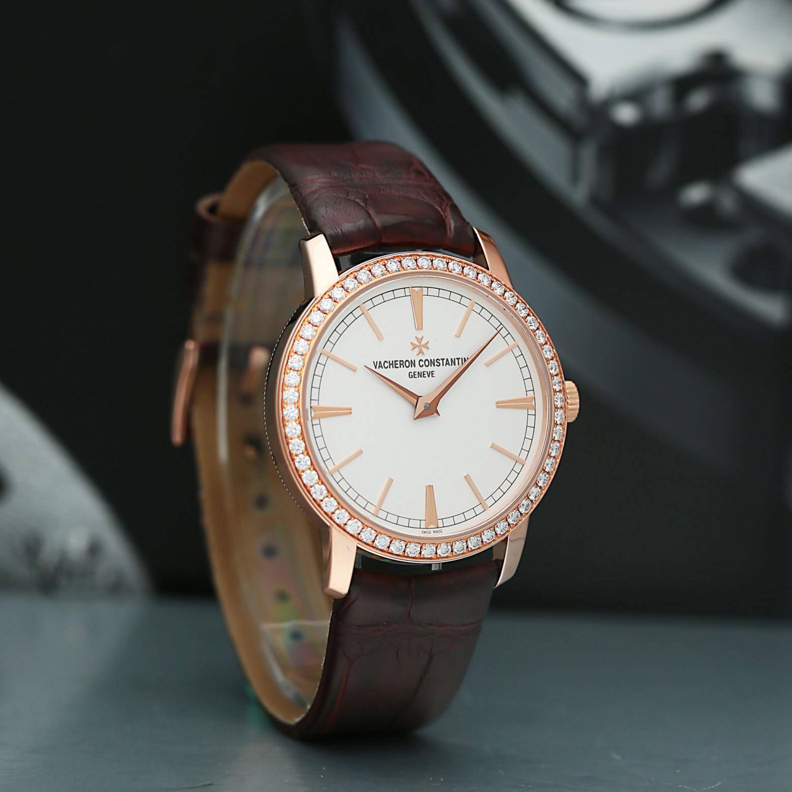 Patrimony Rose Gold Diamond Silver Dial 33mm Product Image 2
