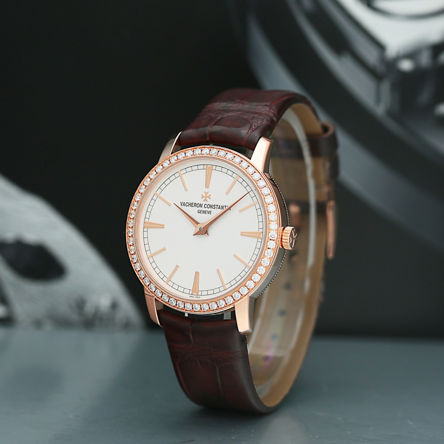 Patrimony Rose Gold Diamond Silver Dial 33mm Product Image 3